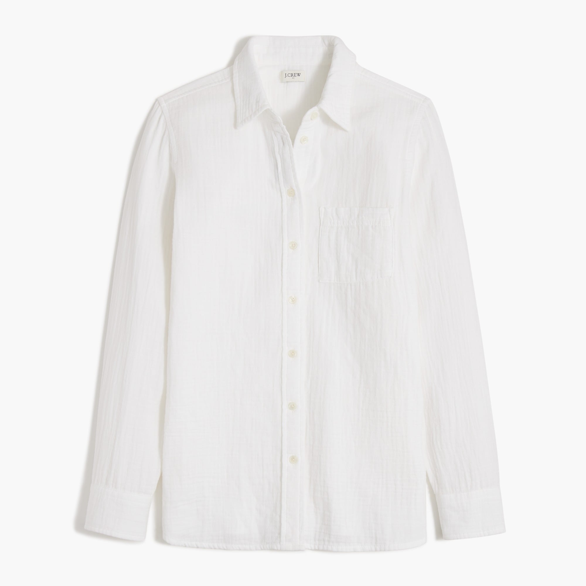 Double-gauze button-up shirt