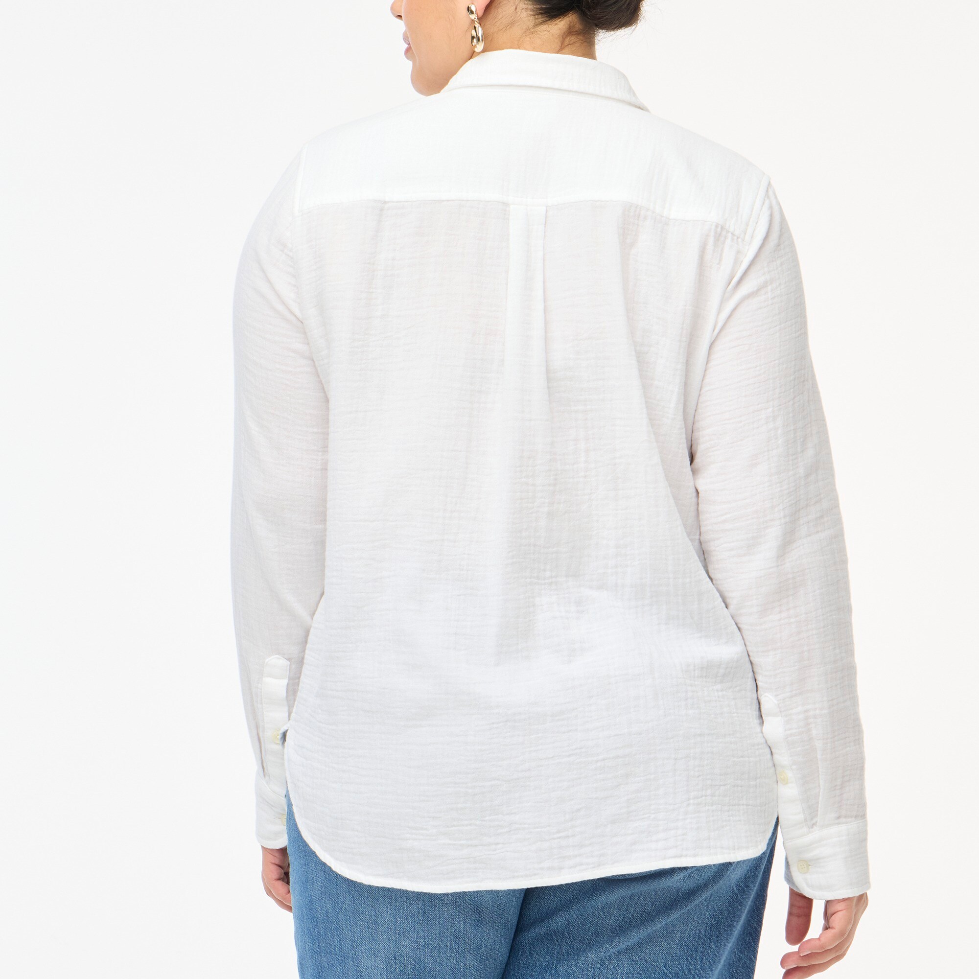 Double-gauze Button-up Shirt For Women | Factory