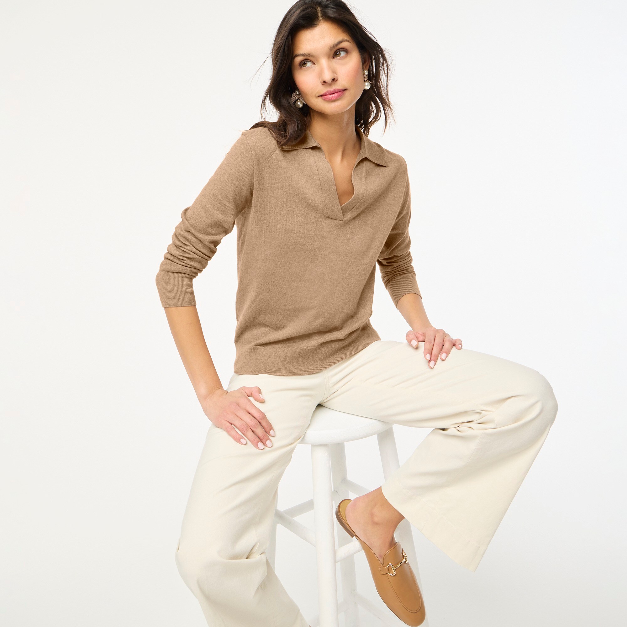 Cotton sweater-polo