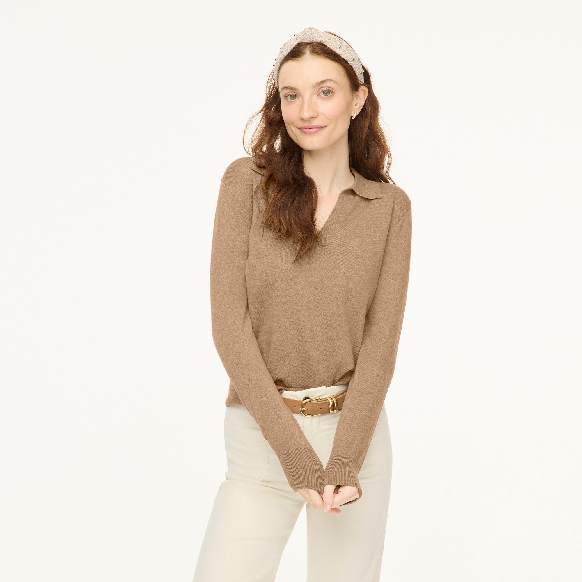 Cotton sweater-polo