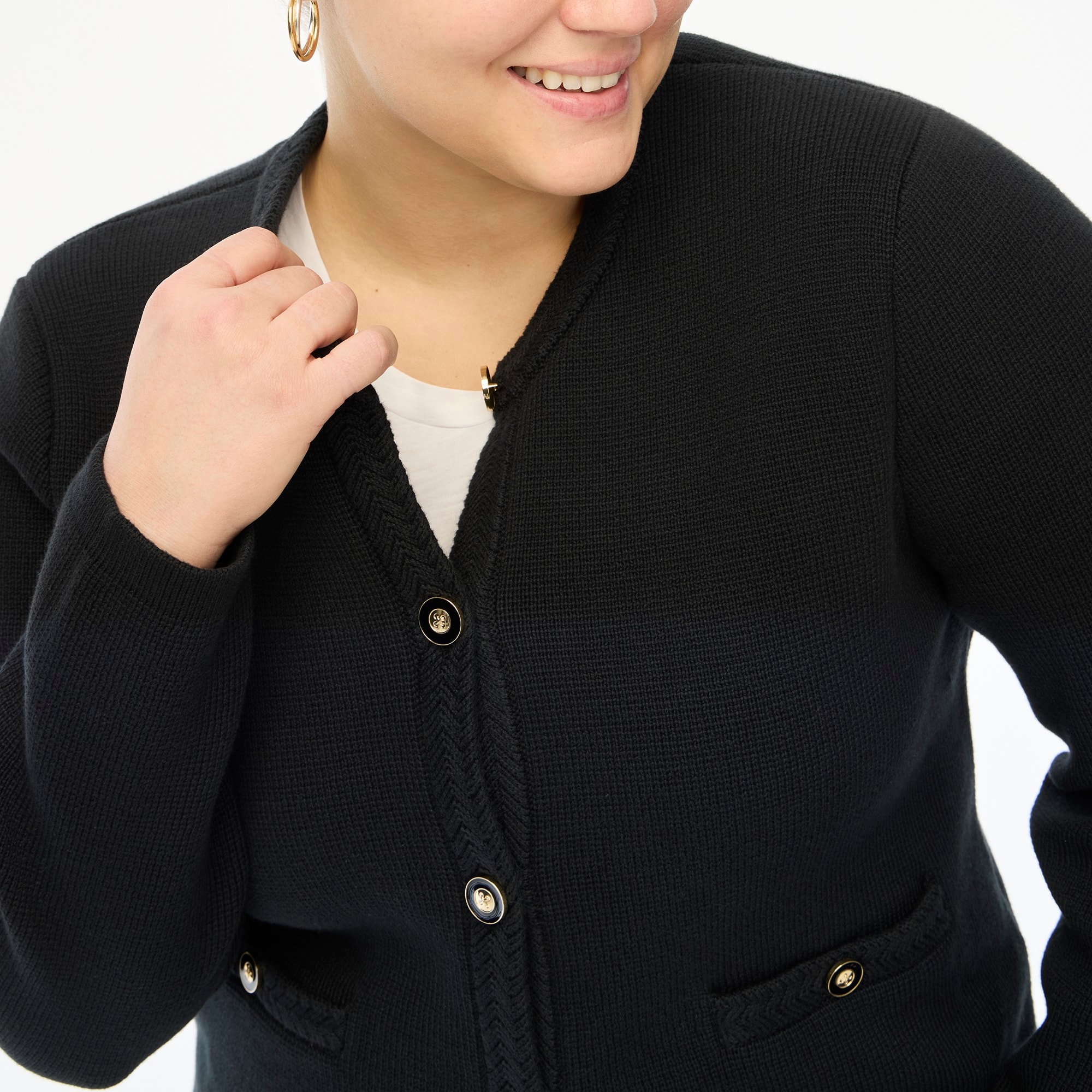 Cotton lady jacket cardigan sweater