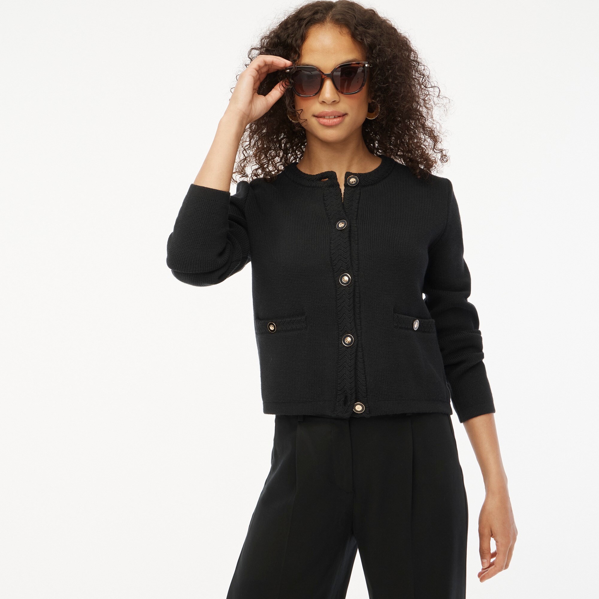 Cotton lady jacket cardigan sweater