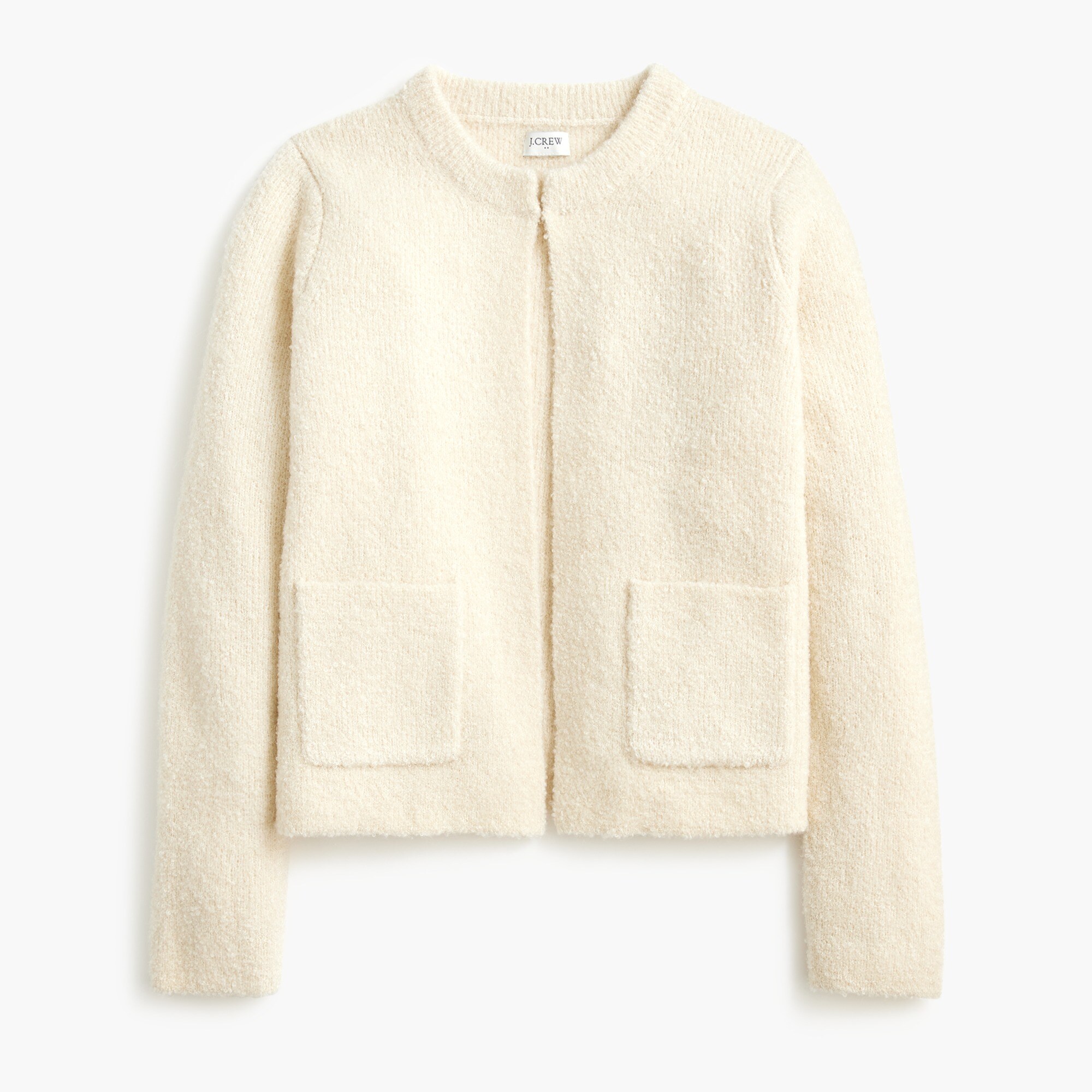 boucl&eacute; lady cardigan sweater for women