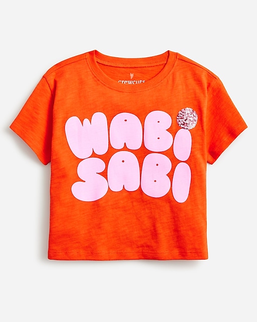  Girls' cropped wabi-sabi graphic T-shirt