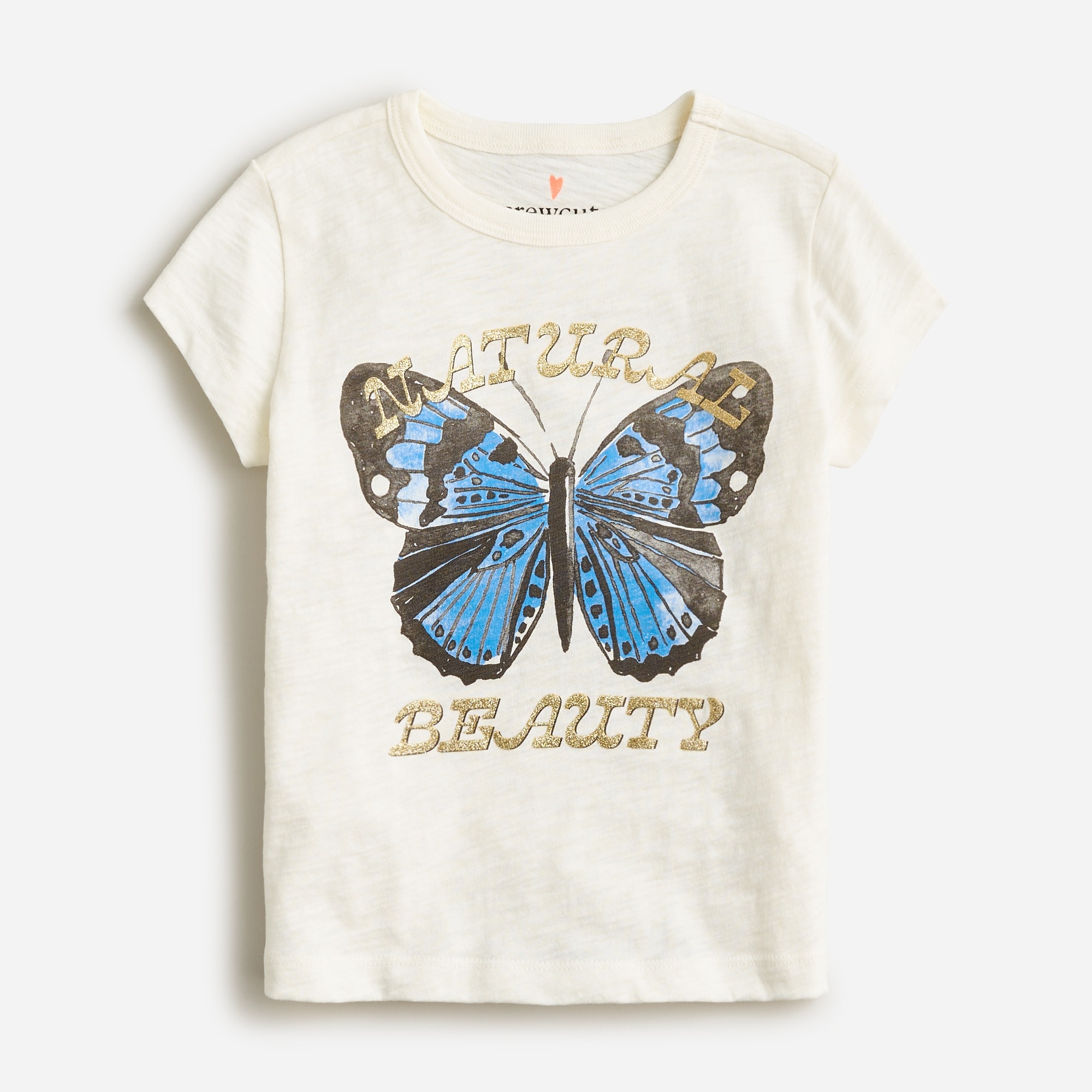  Girls' butterfly graphic T-shirt