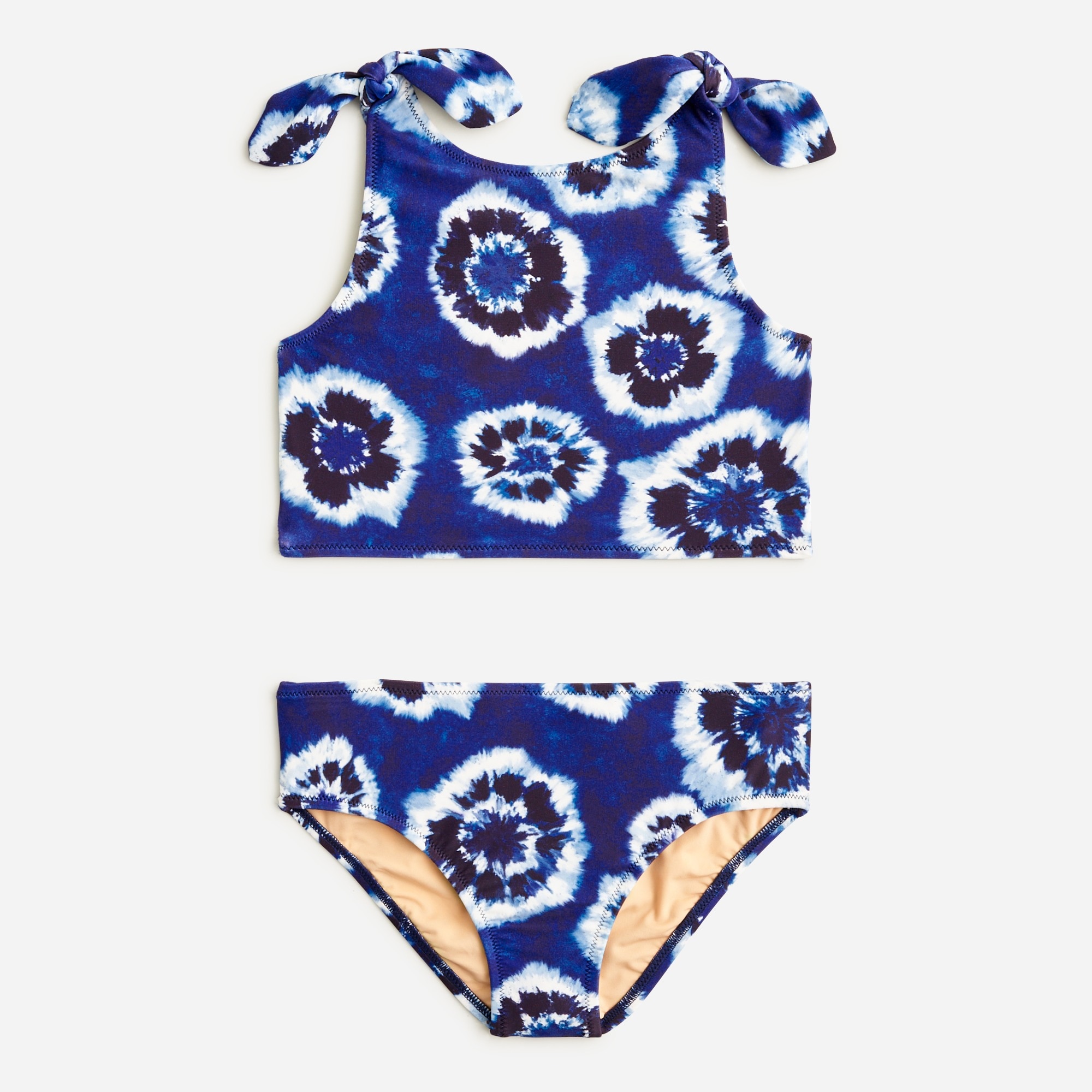 girls Girls' tie-shoulder two-piece swimsuit with UPF 50+