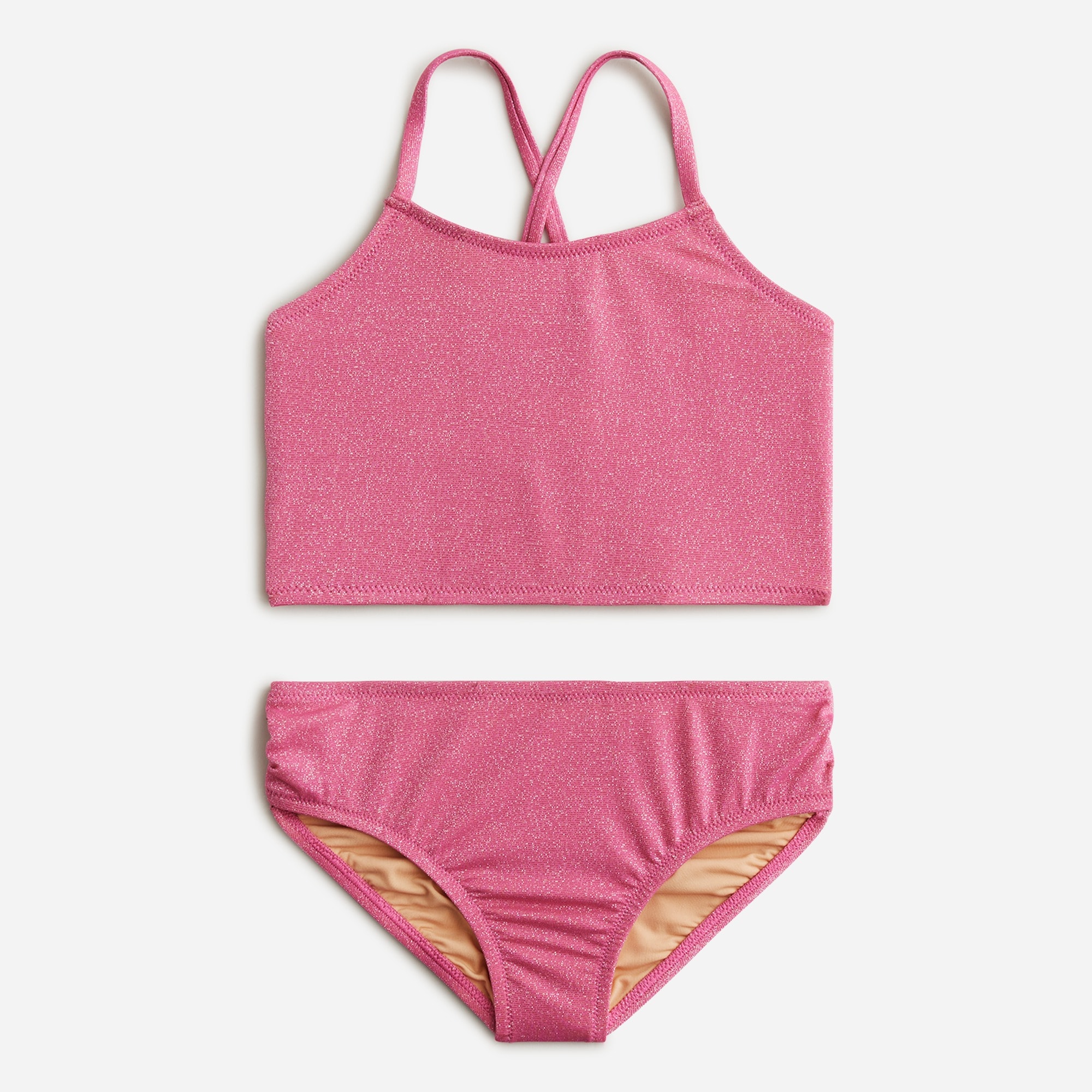 Girls' shimmer two-piece swimsuit with UPF 50+