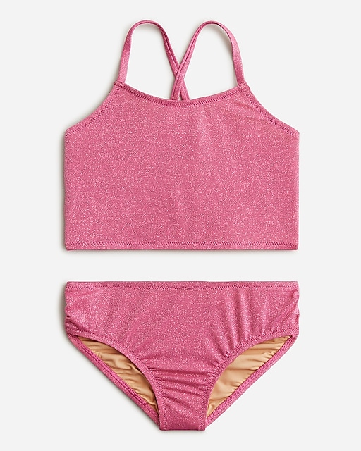 girls Girls' shimmer two-piece swimsuit with UPF 50+