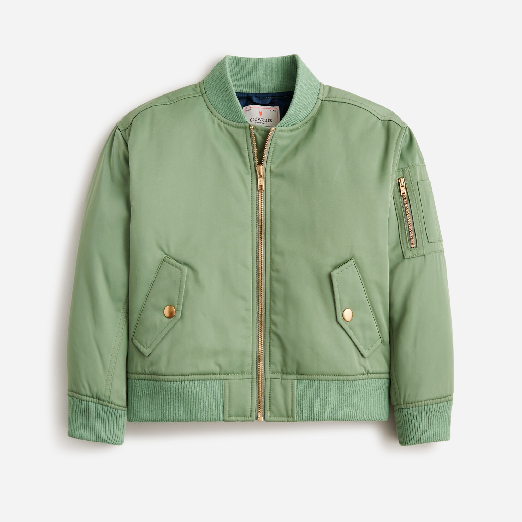 girls Limited-edition kids' cropped bomber jacket in twill