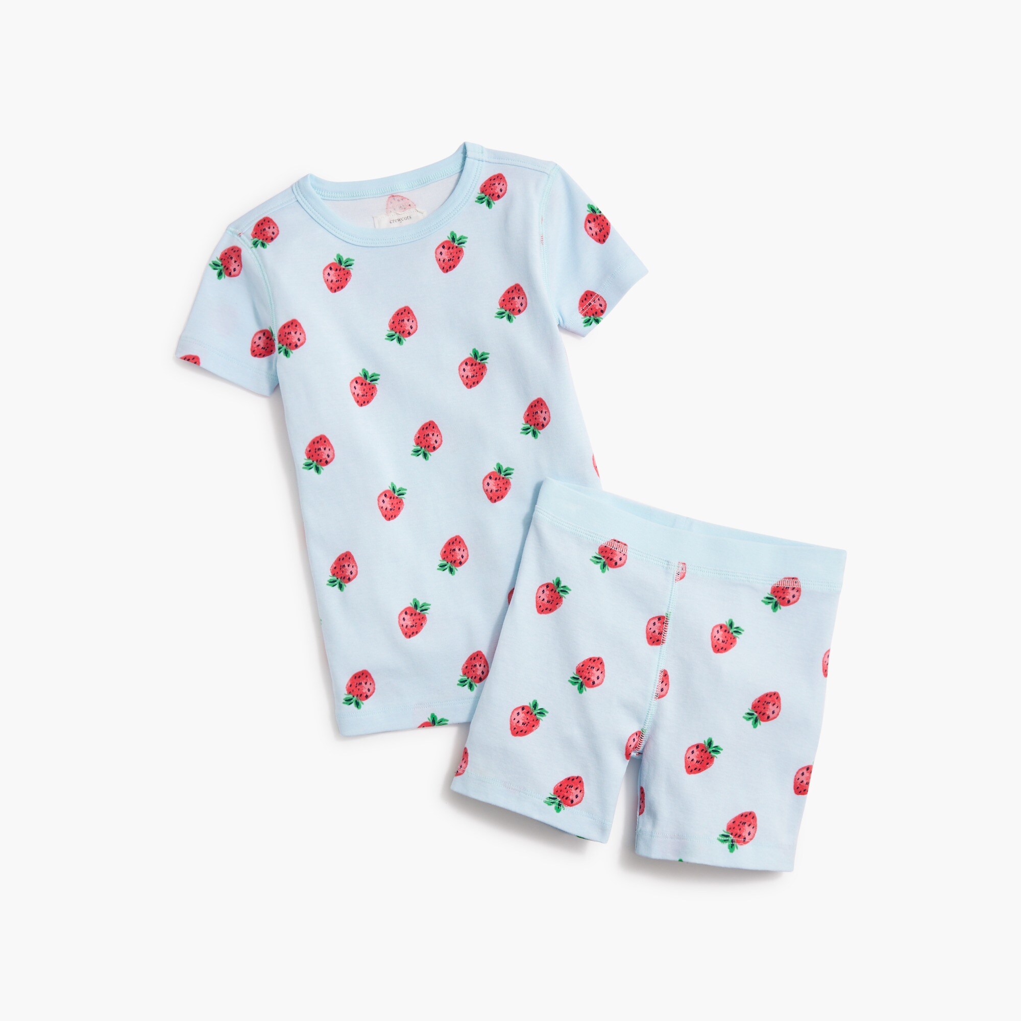 girls' strawberry pajama set for girls