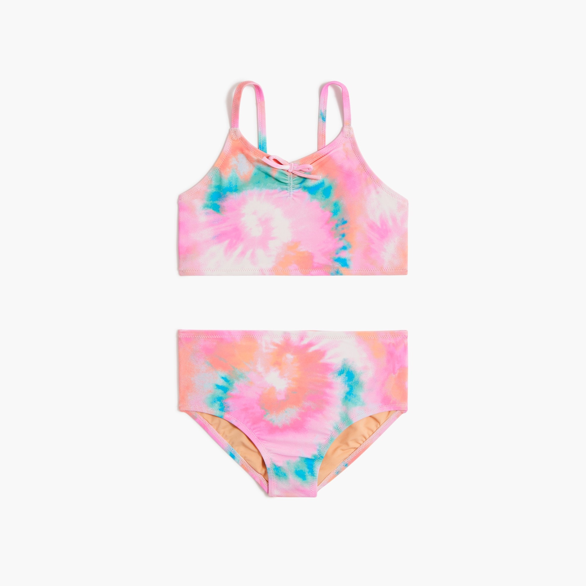 Girls' tie-dye bow bikini set