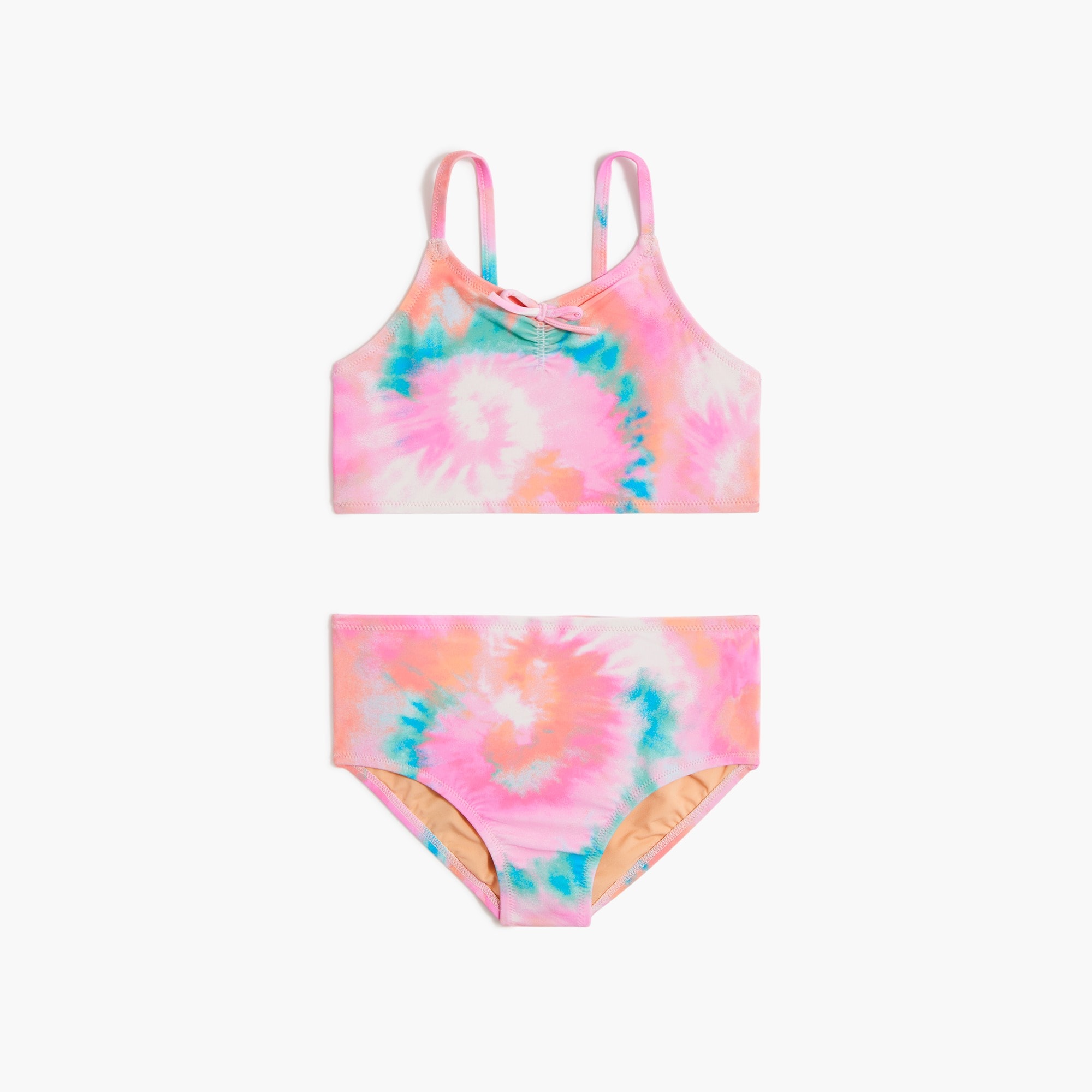 girls' tie-dye bow bikini set for girls