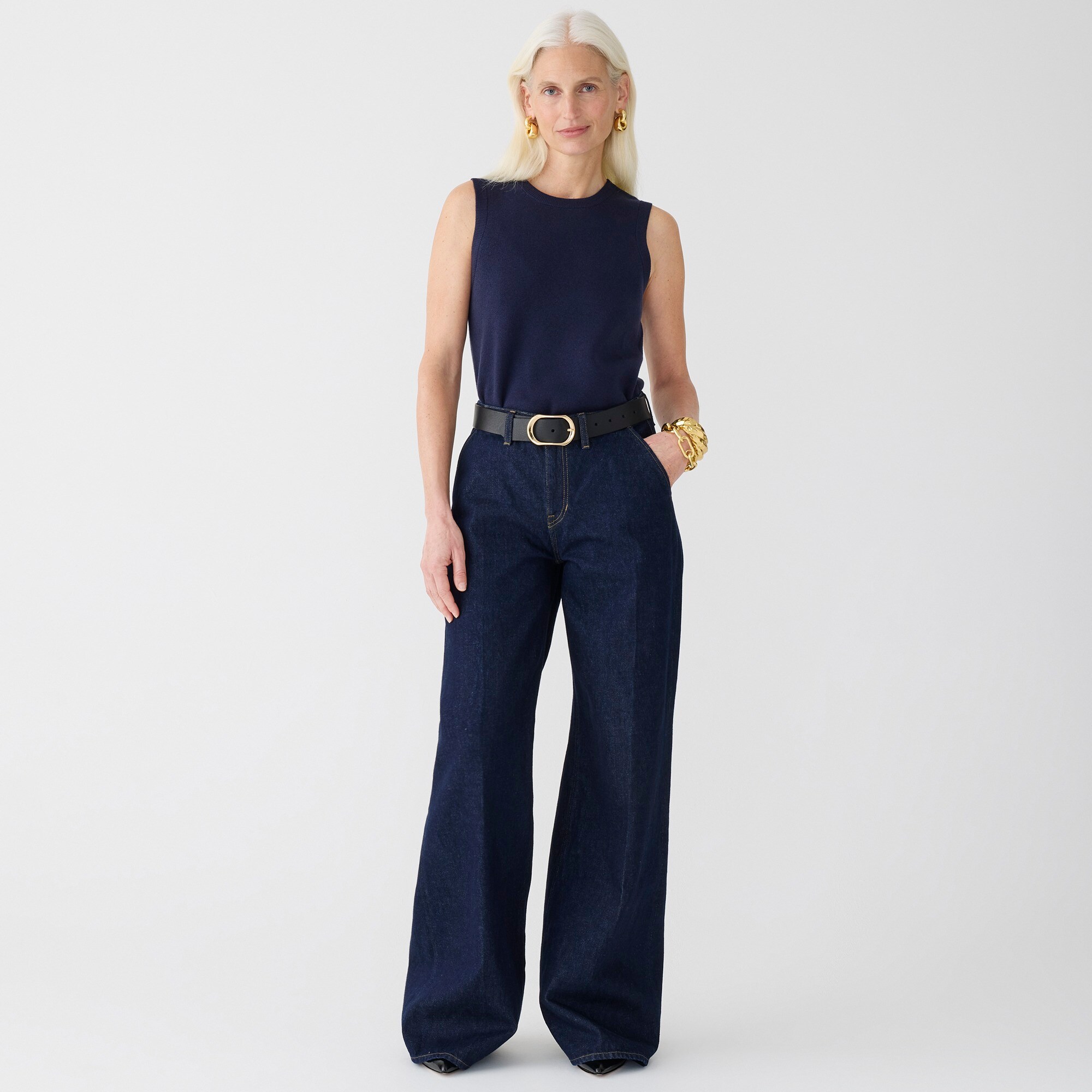 Point Sur puddle jean in Rinse wash