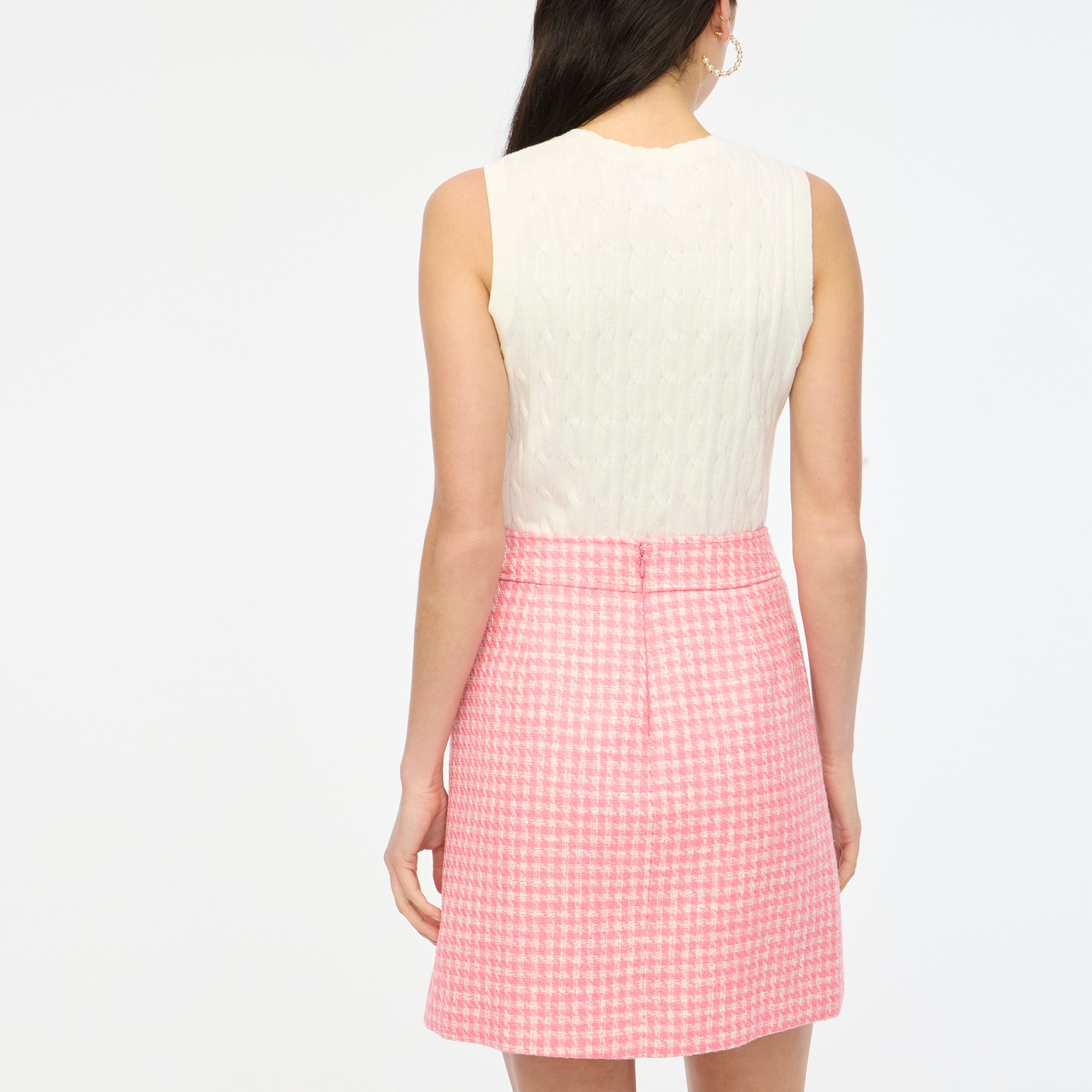 Tweed A-line skirt