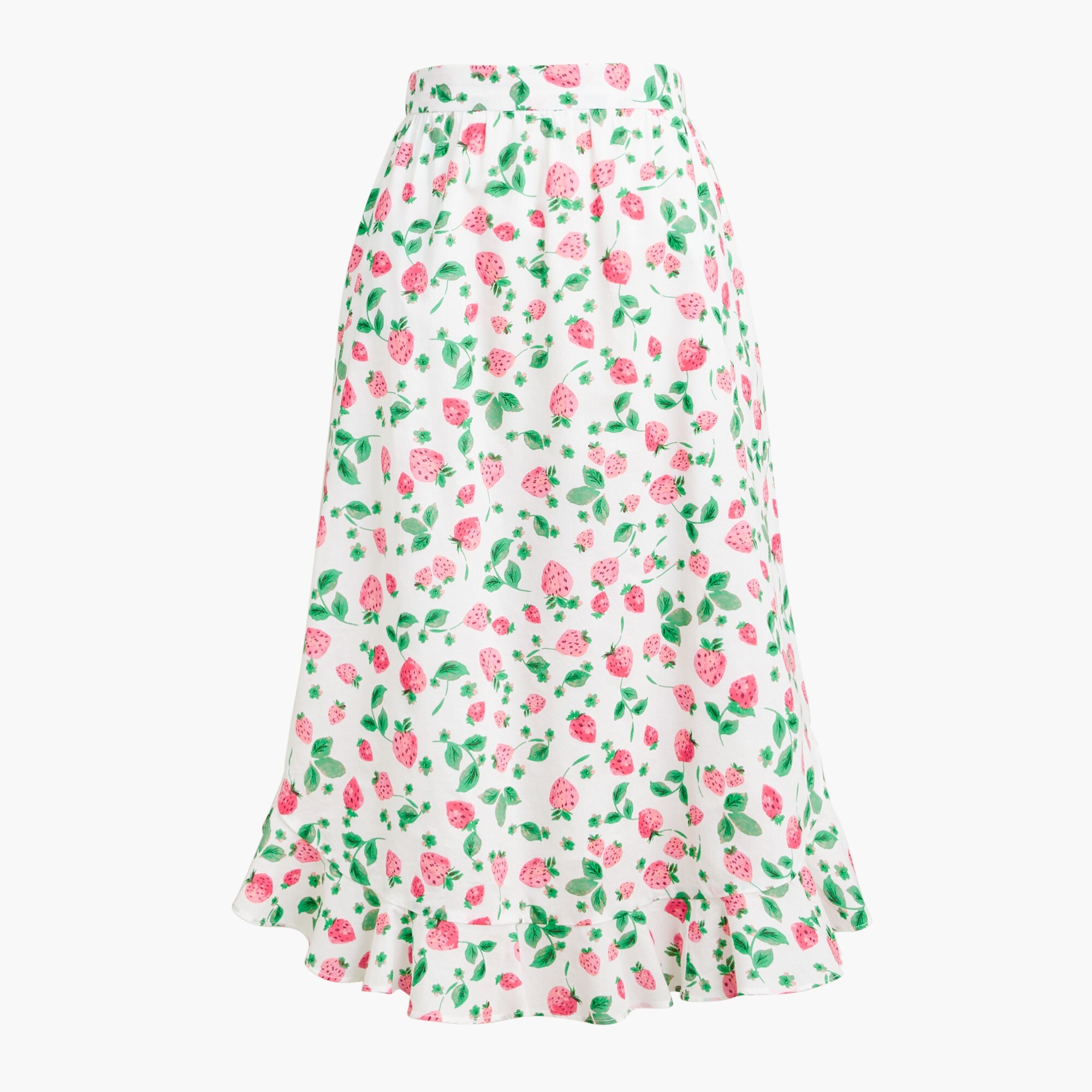  Petite midi skirt with flounce hem