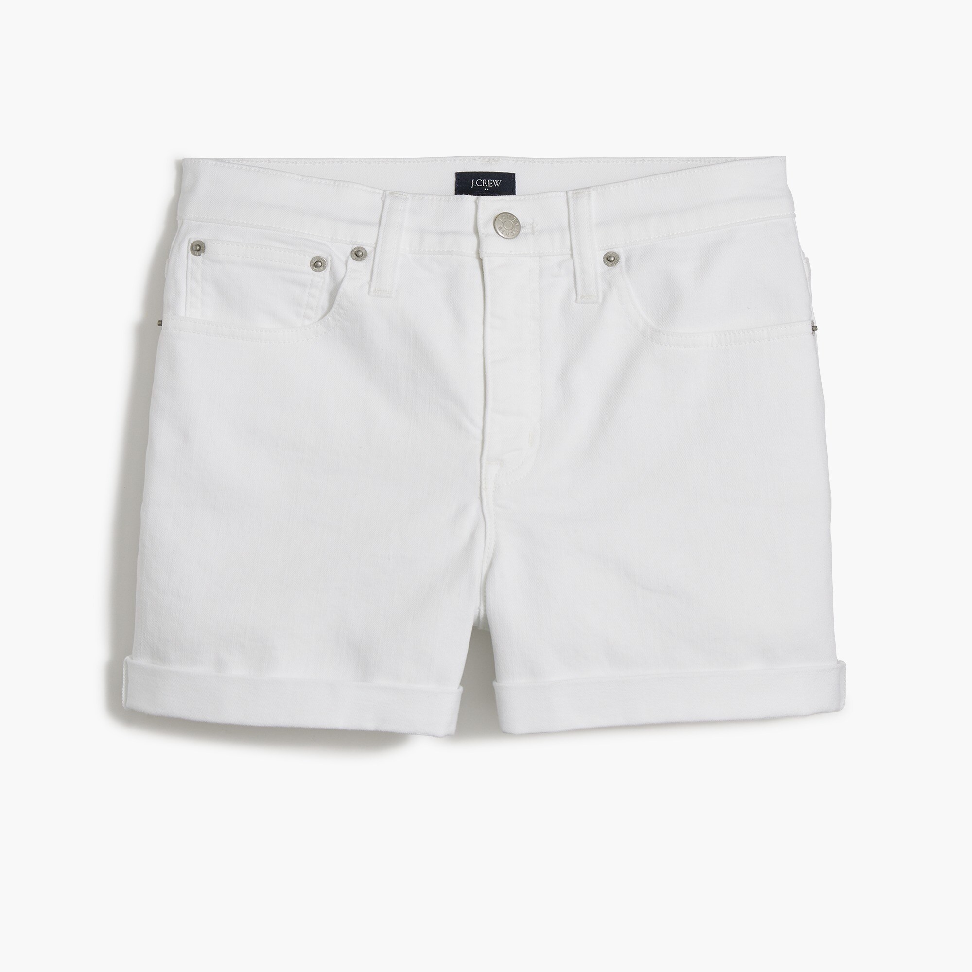 classic white denim short for women