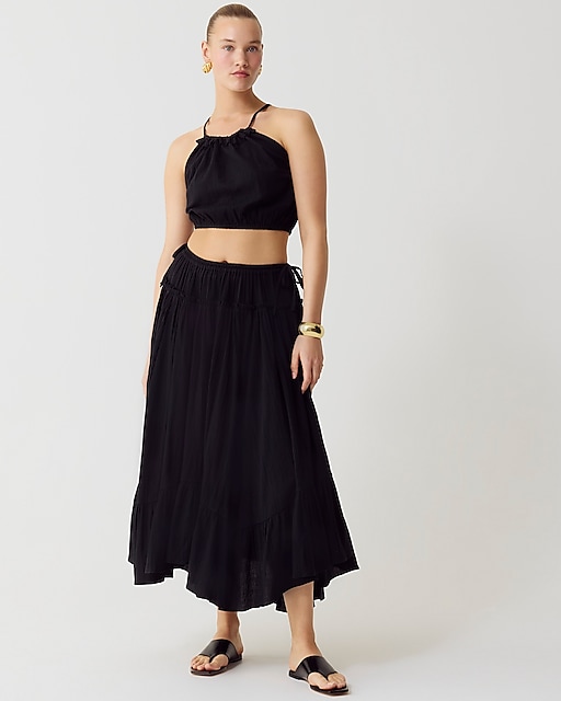 womens Halter top and skirt set in airy gauze