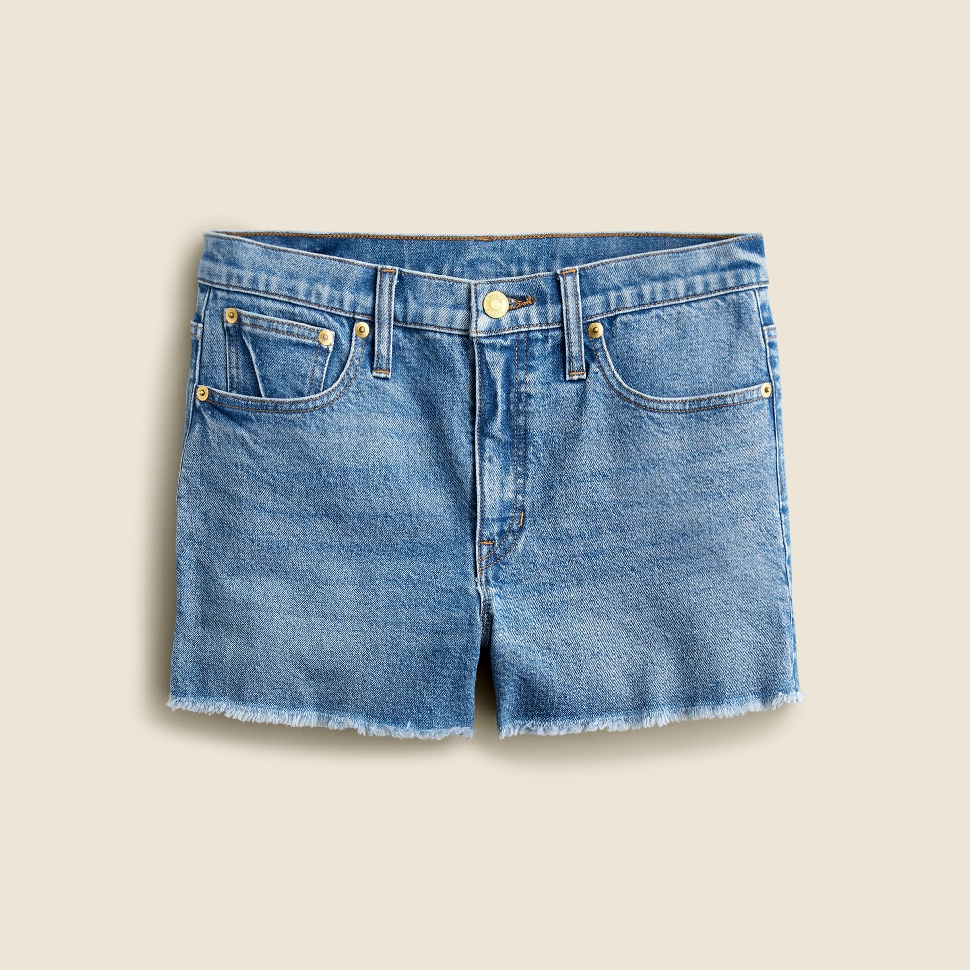 Mid-rise denim short in Lakeshore wash