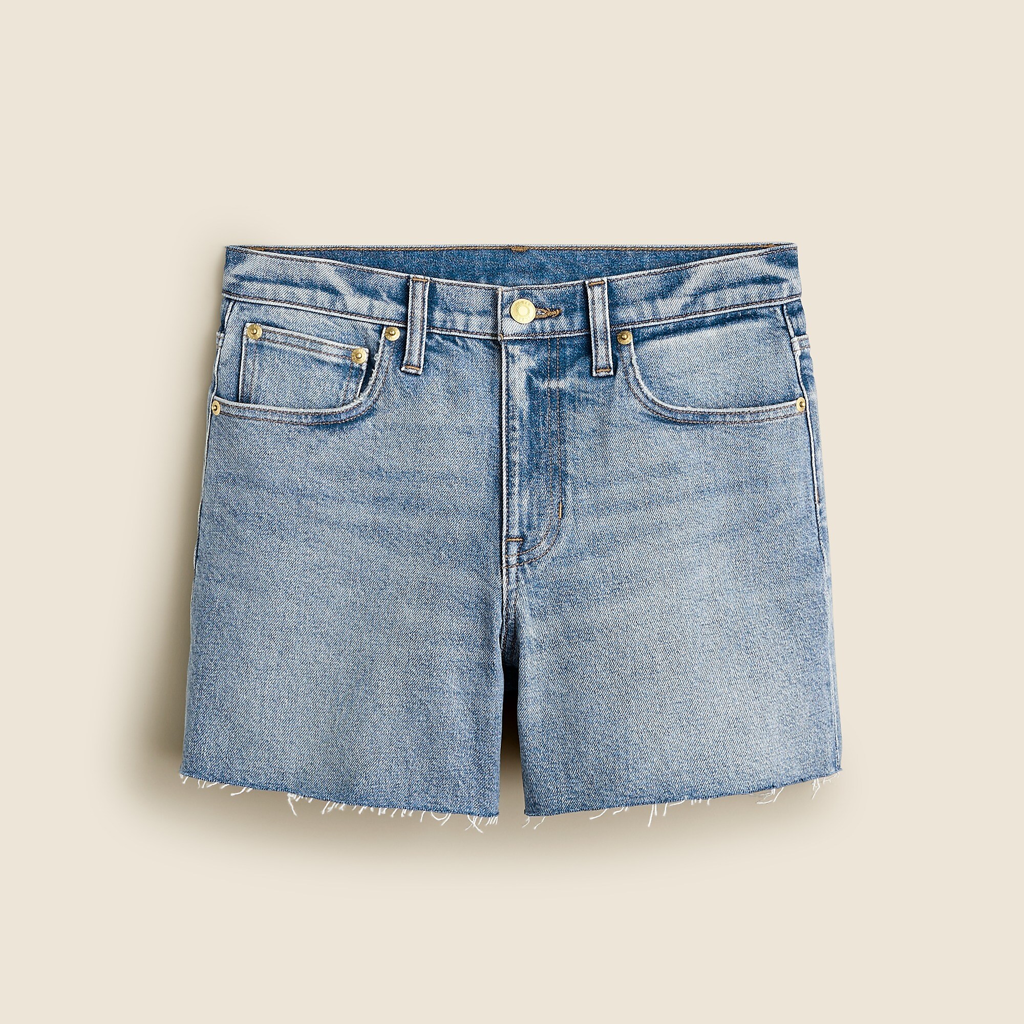 High-rise denim short in Elliot wash