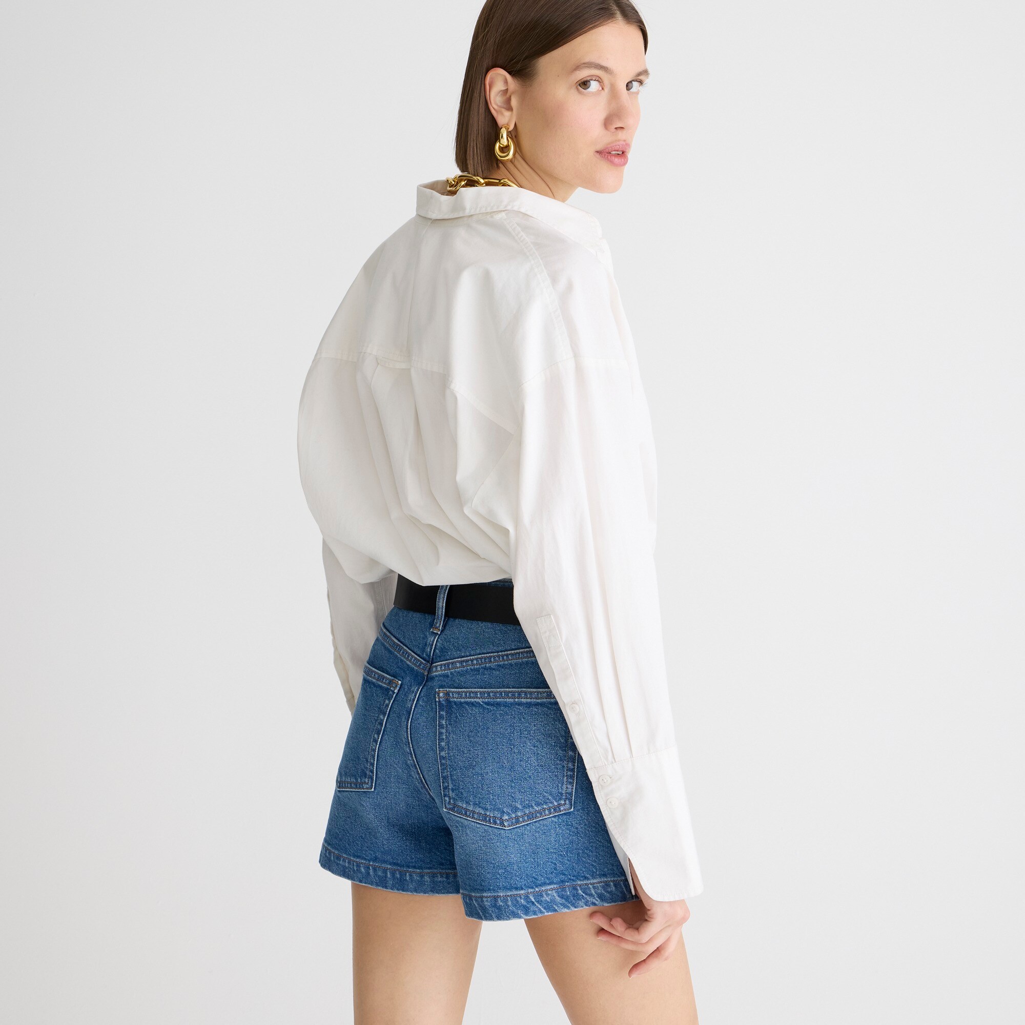 J.Crew: High-rise Denim Short In Hillside Wash For Women