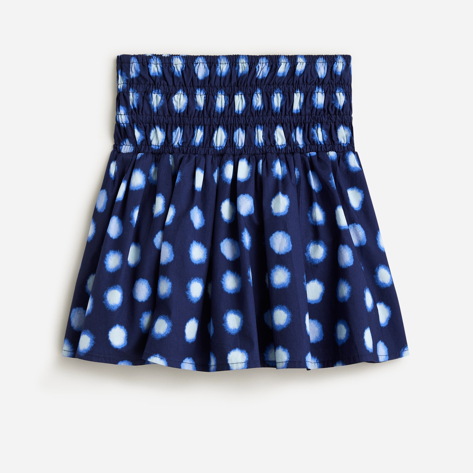  Girls' smocked skirt in shibori print