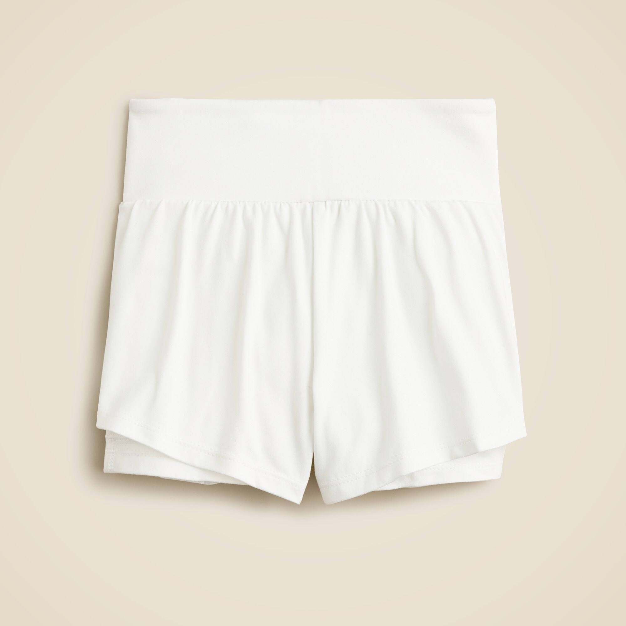  Girls' warmup short in performance jersey