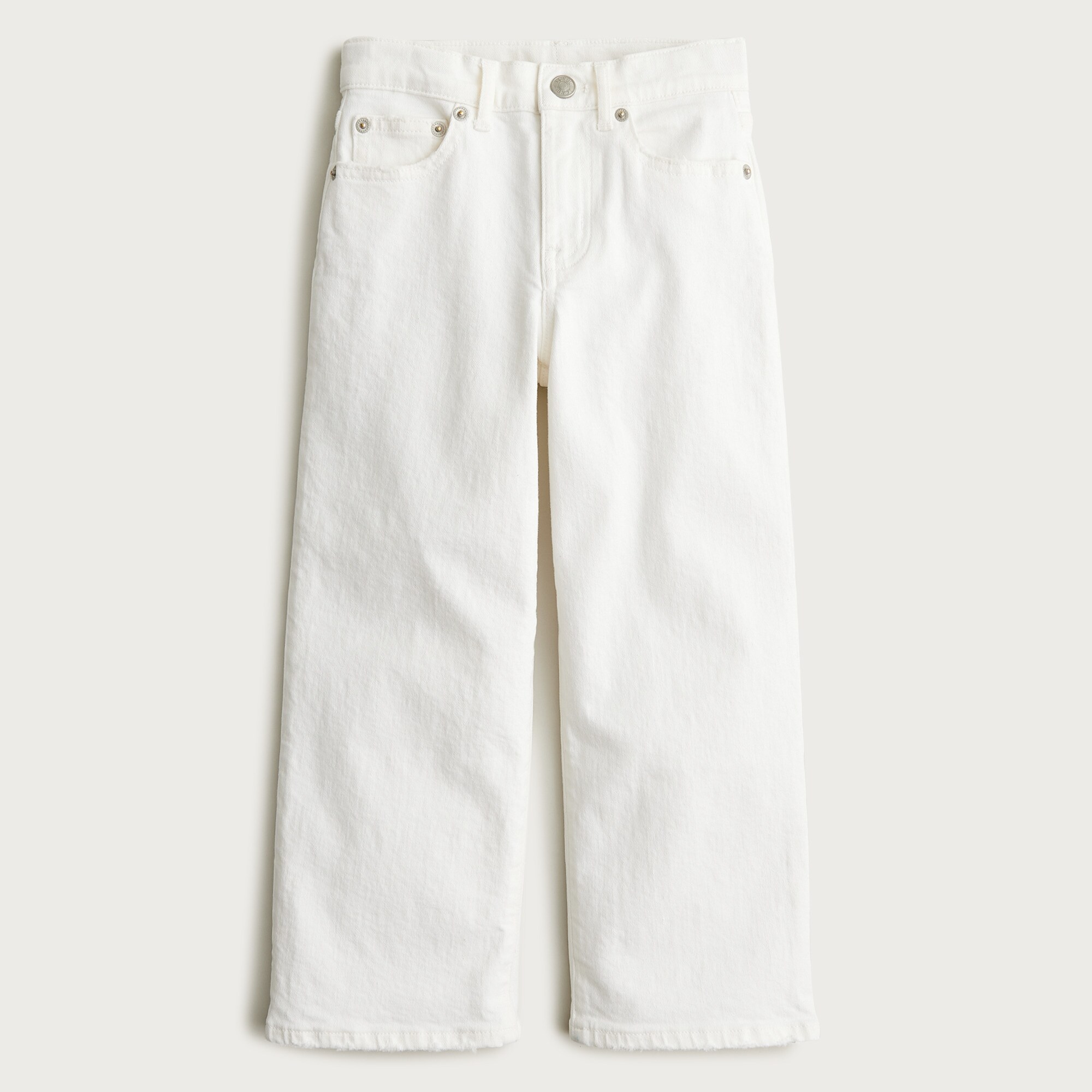 girls' slim wide-leg jean in white for girls