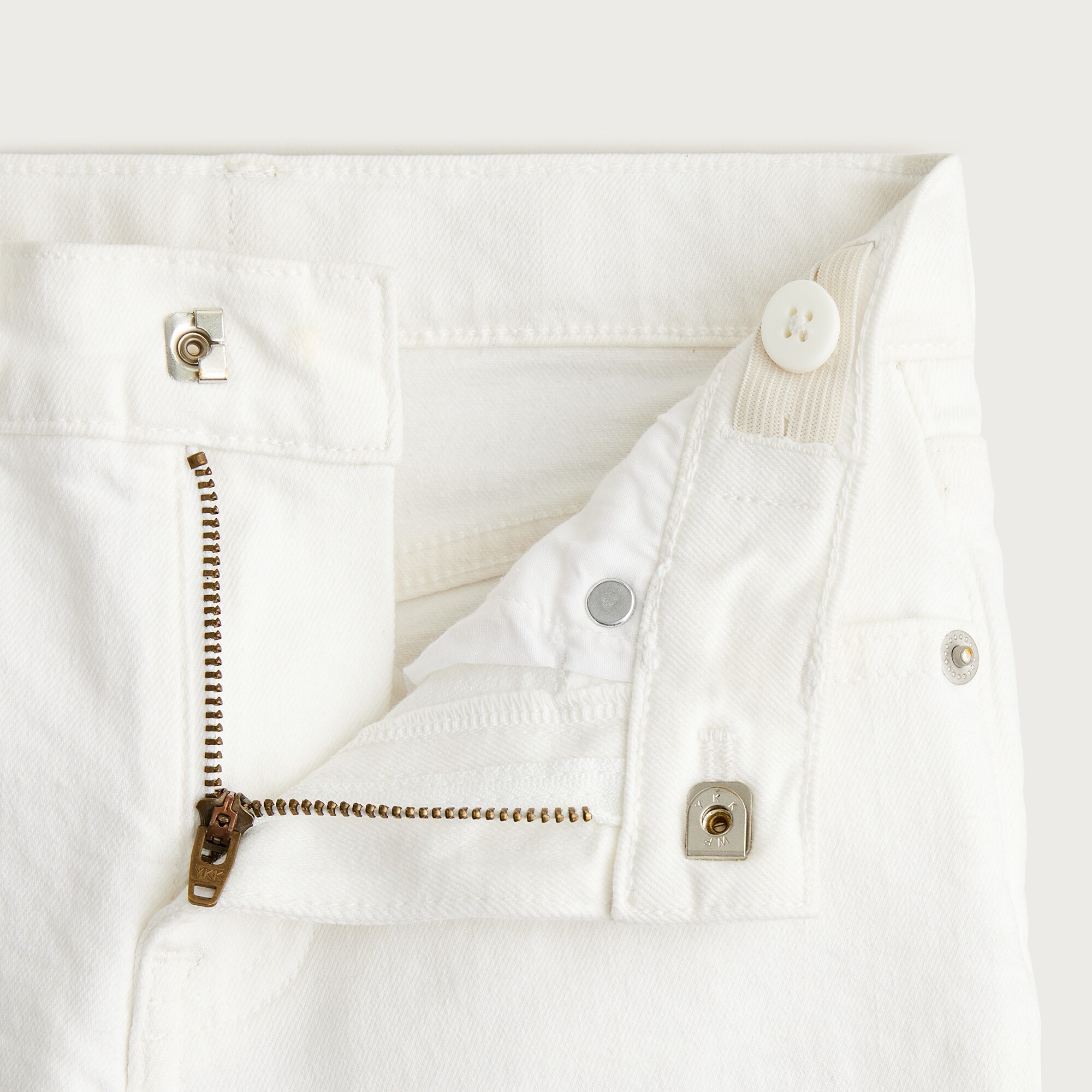 Girls' slim wide-leg jean in white