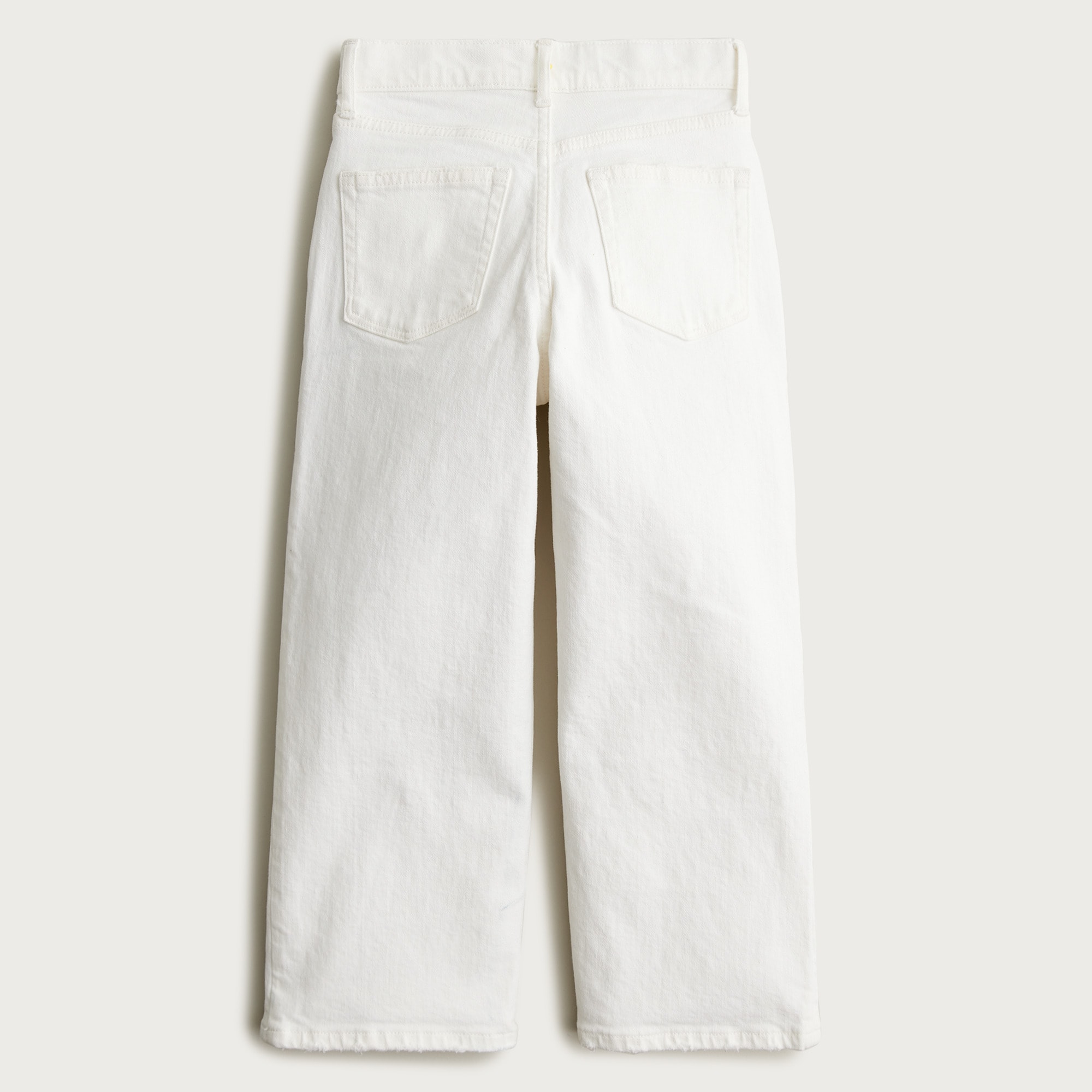 Girls' slim wide-leg jean in white