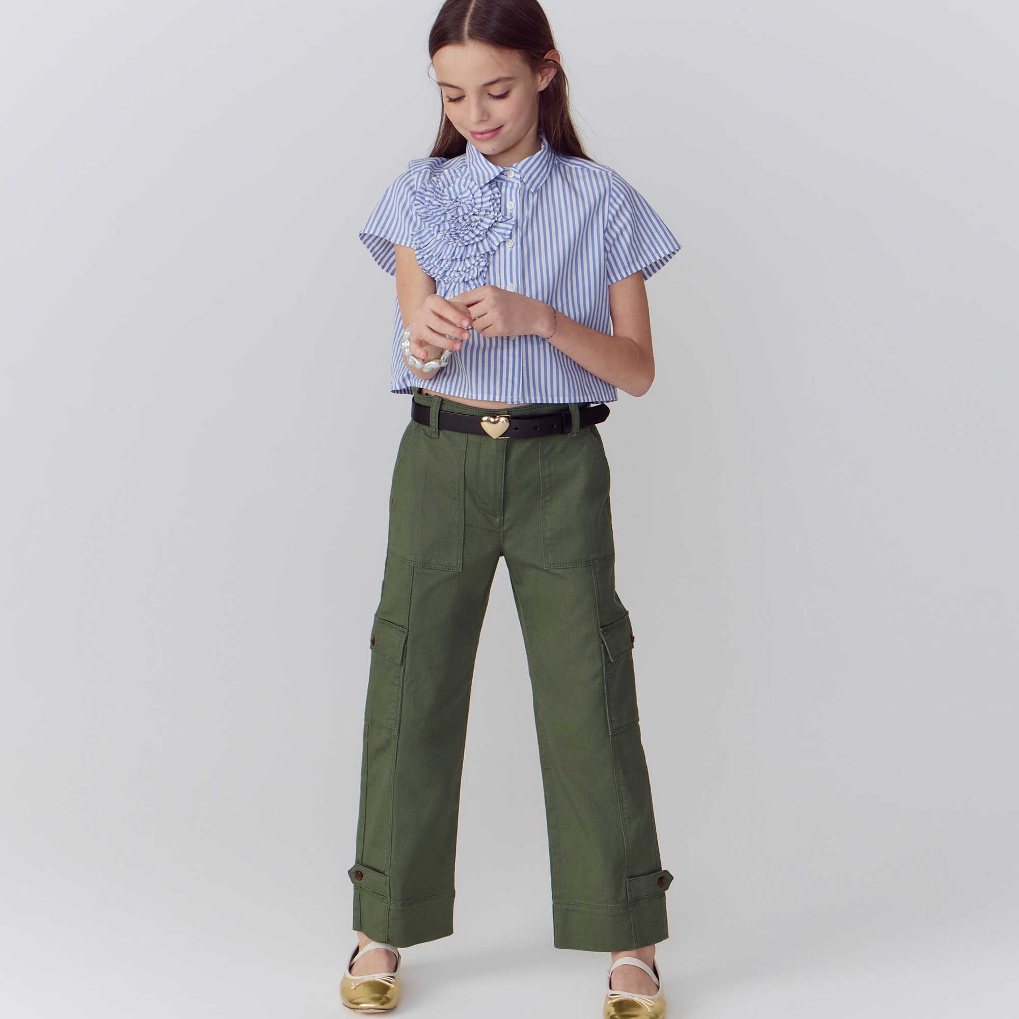  Girls' cargo pant in stretch chino