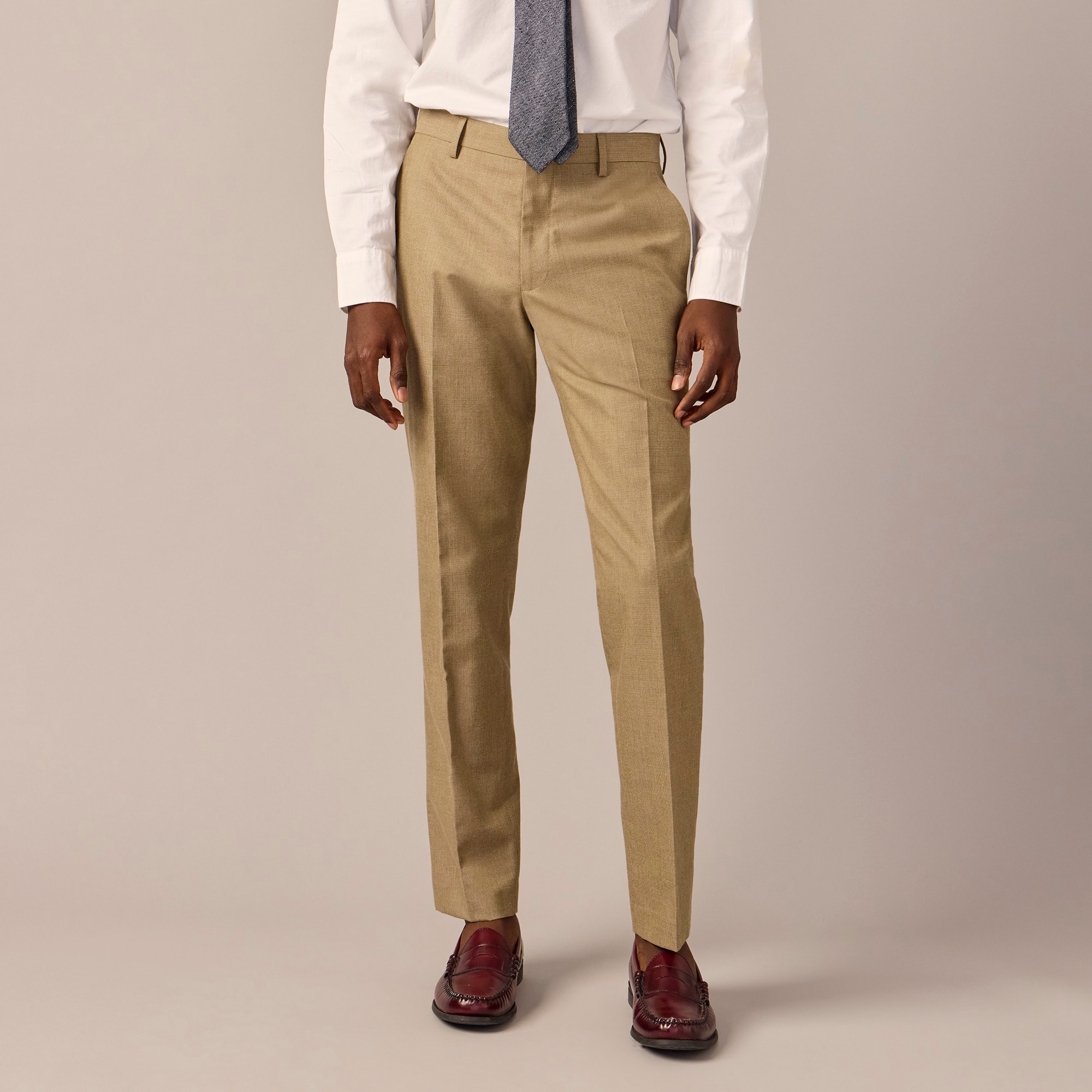 Ludlow Slim-fit suit pant in English cotton-wool blend