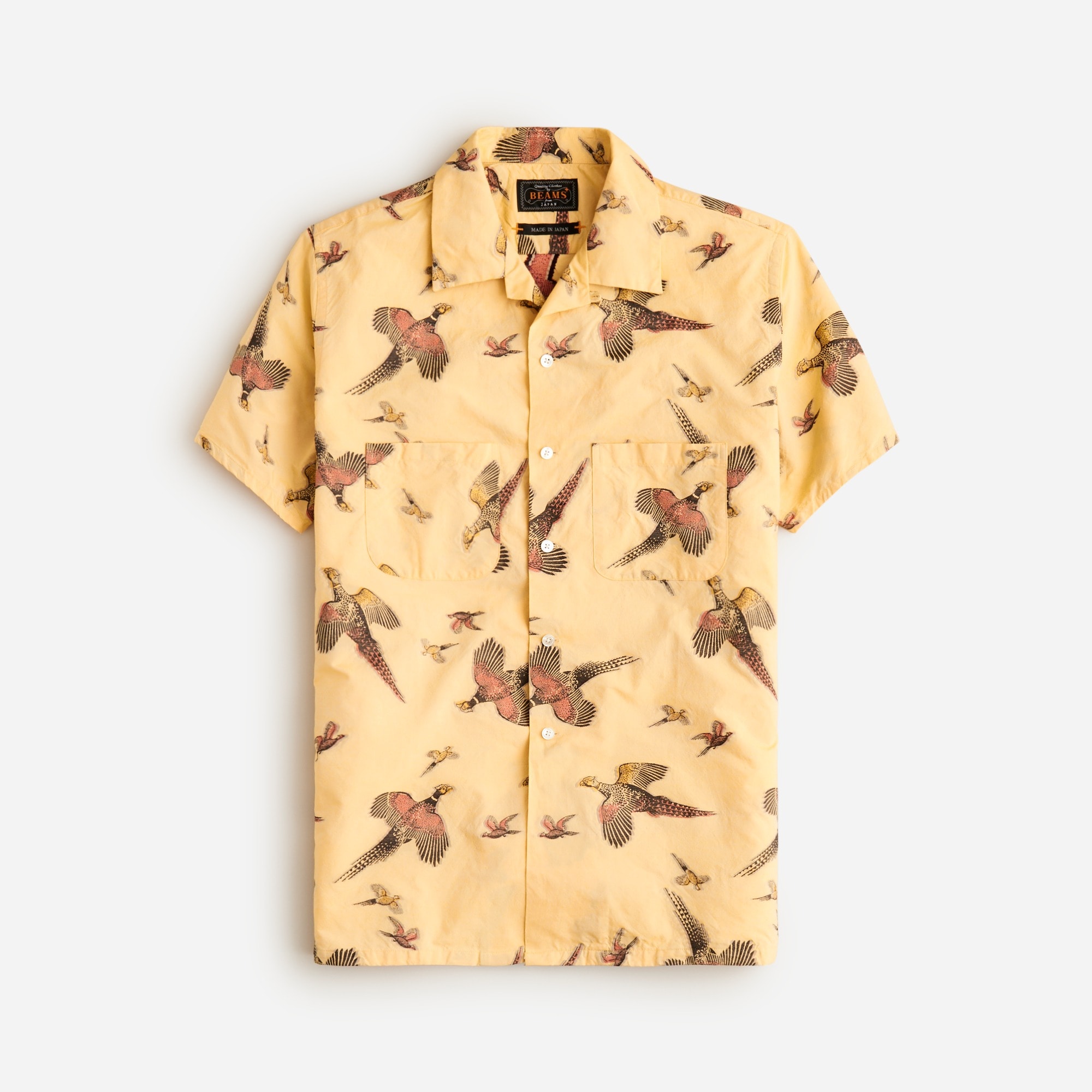  BEAMS PLUS cotton-blend camp-collar shirt