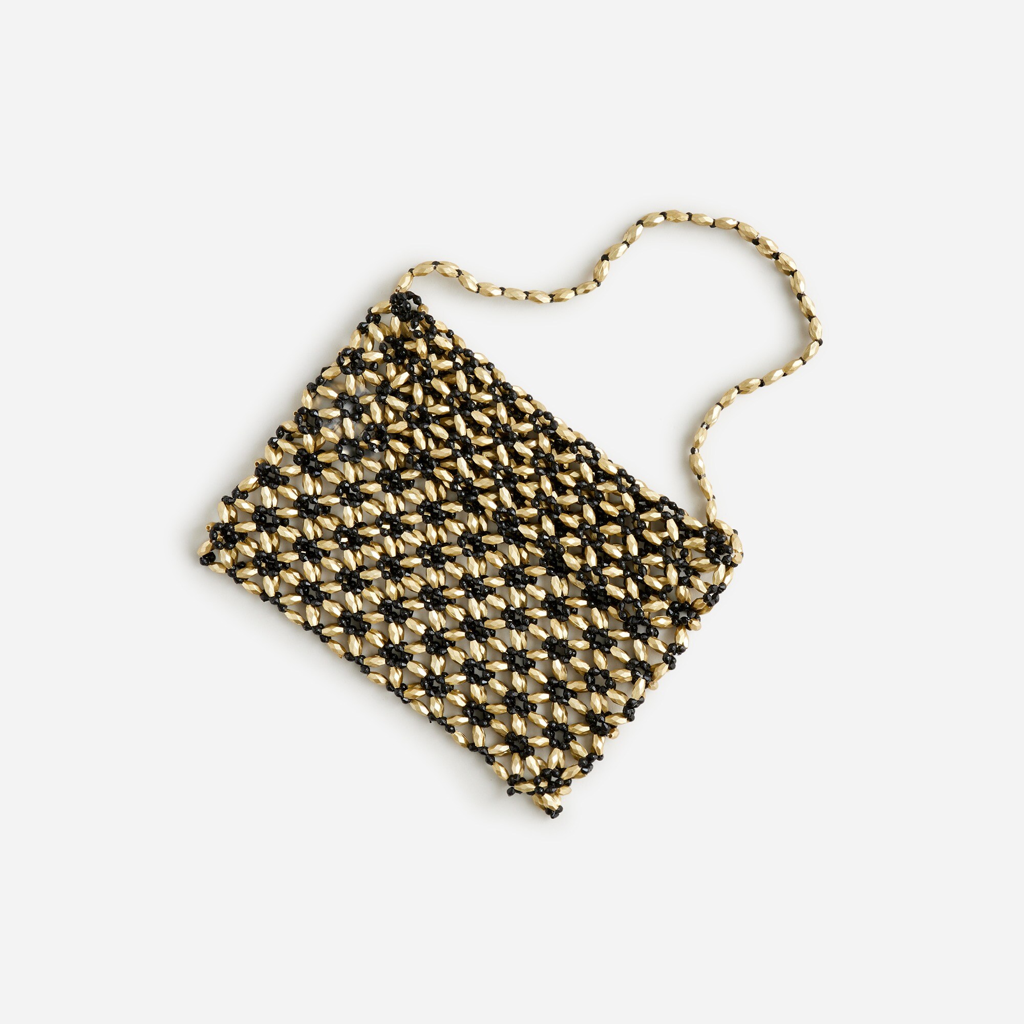 Metallic beaded shoulder bag hotsell