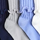 Girls' ruffle-trim socks five-pack WHITE BLUE BLACK j.crew: girls' ruffle-trim socks five-pack for girls