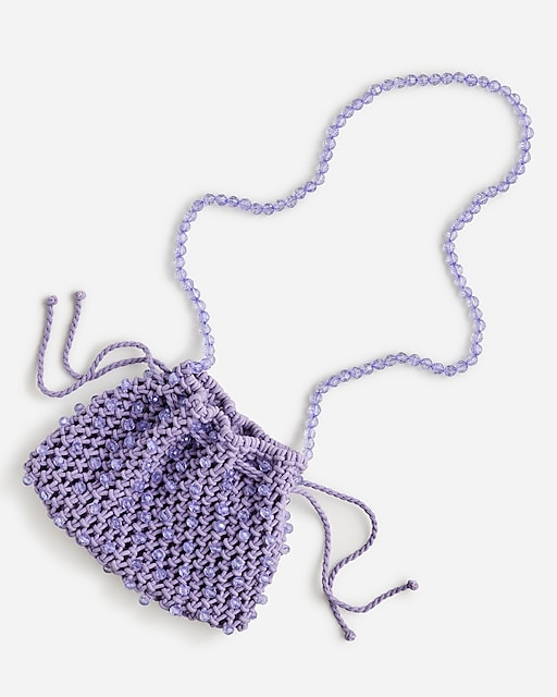  Girls' beaded crochet pouch bag
