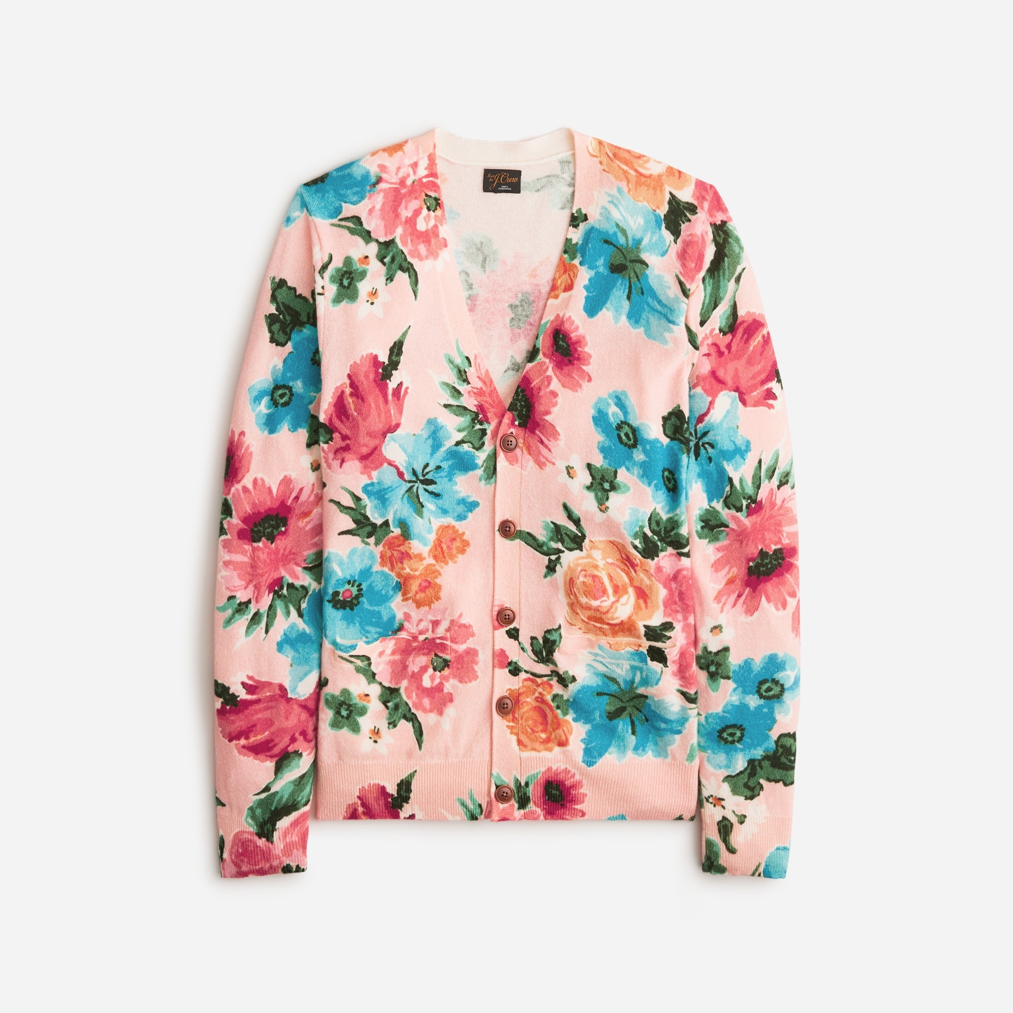  Cashmere cardigan sweater in floral print