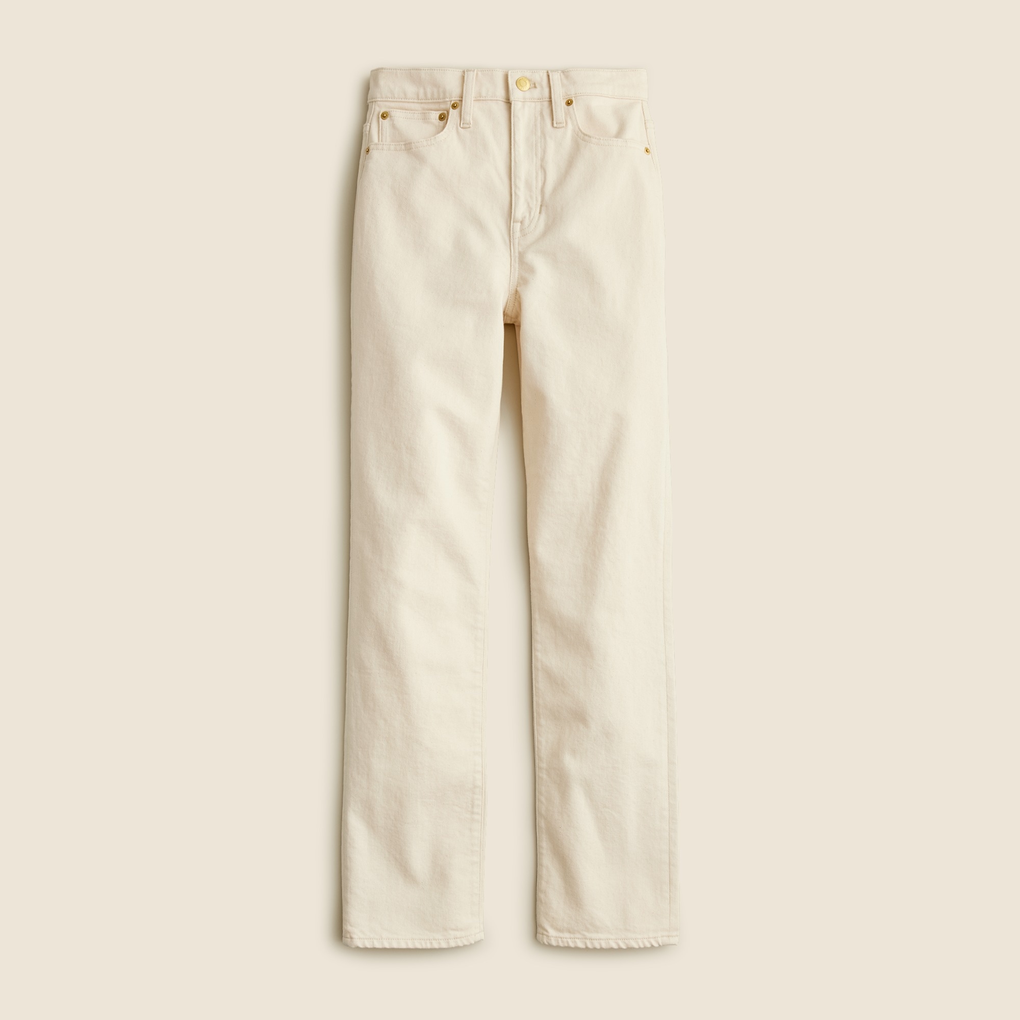 Ecru Straight Leg Jeansundefined