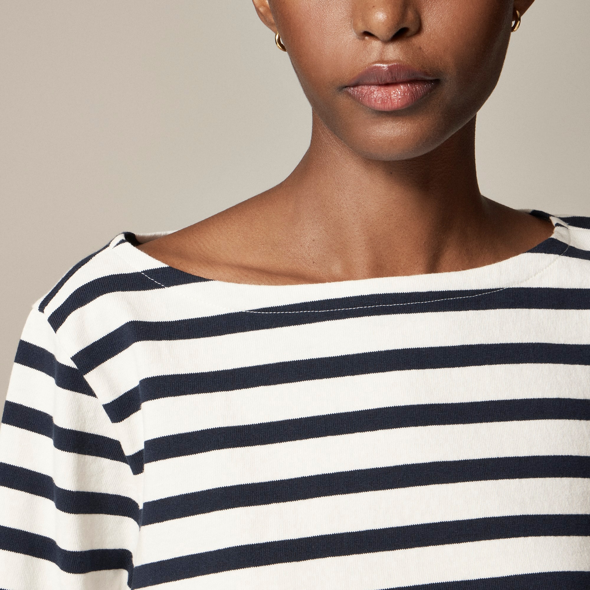 Classic Mariner Cloth Boatneck T-shirt In Stripe For Women | J.Crew