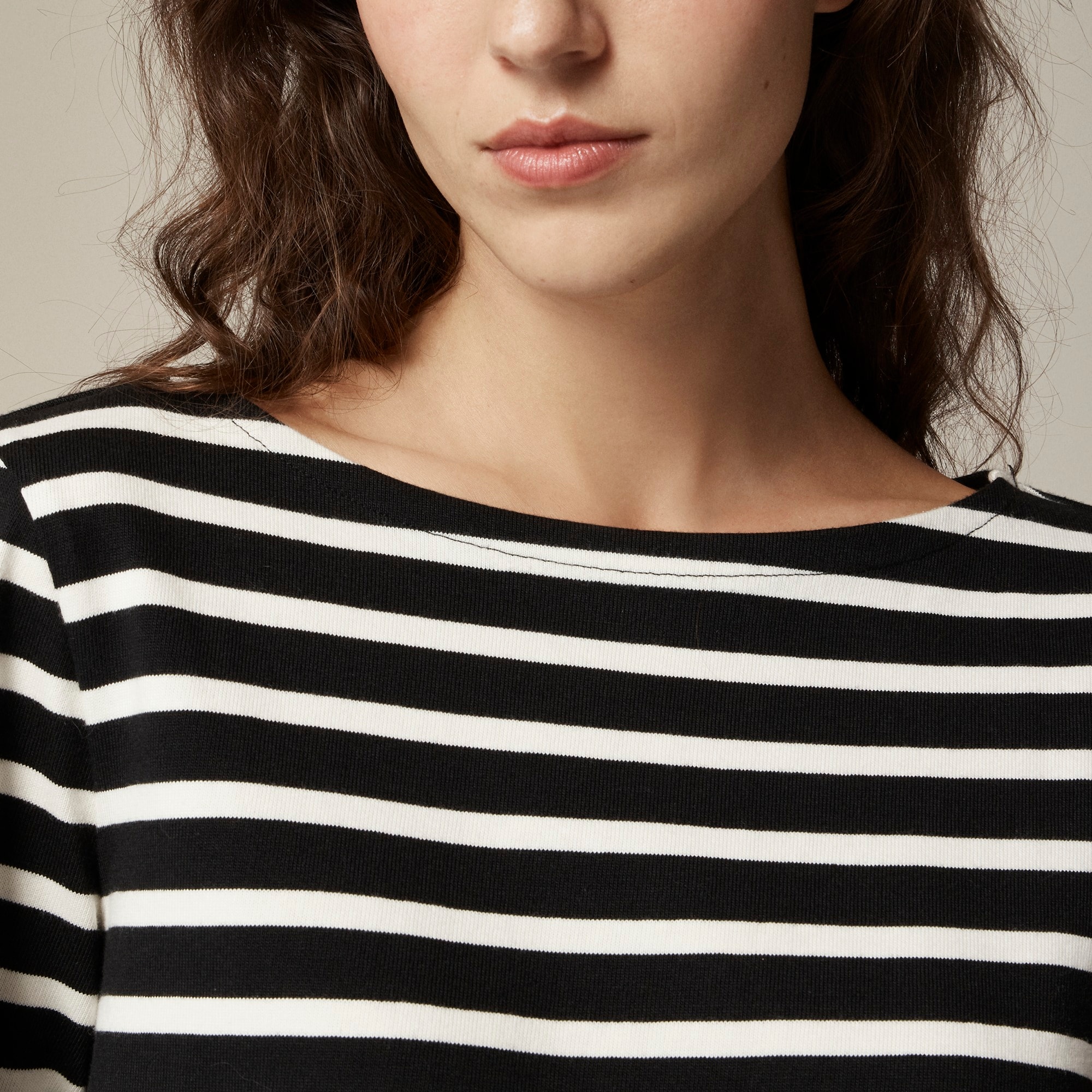Classic mariner cloth boatneck T-shirt in stripe