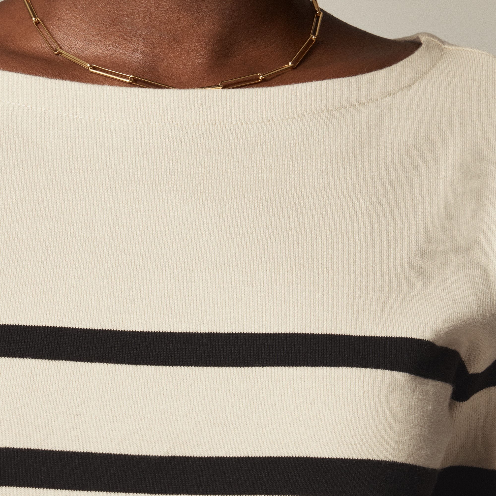 Classic mariner cloth boatneck T-shirt in stripe