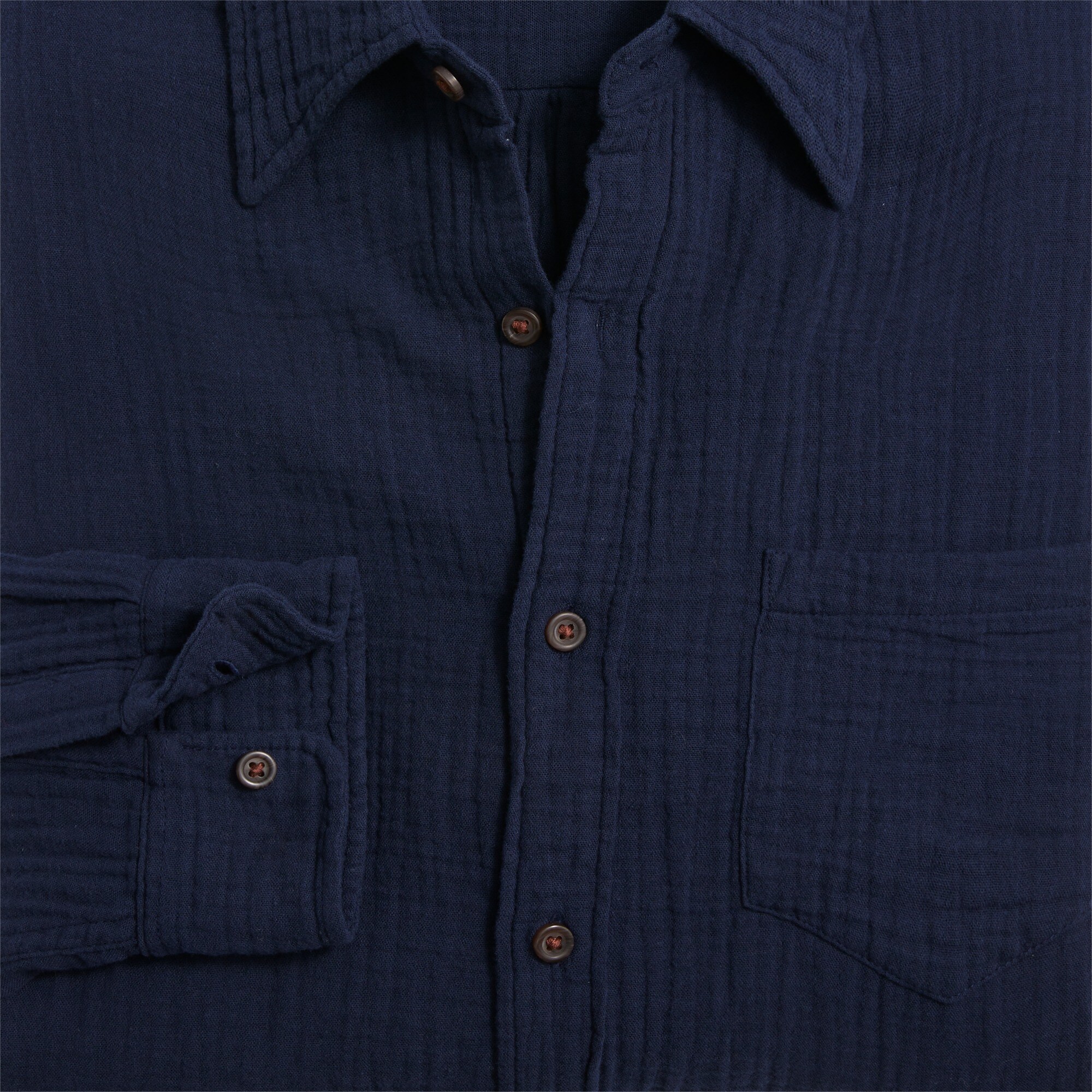 Gauze button-up shirt