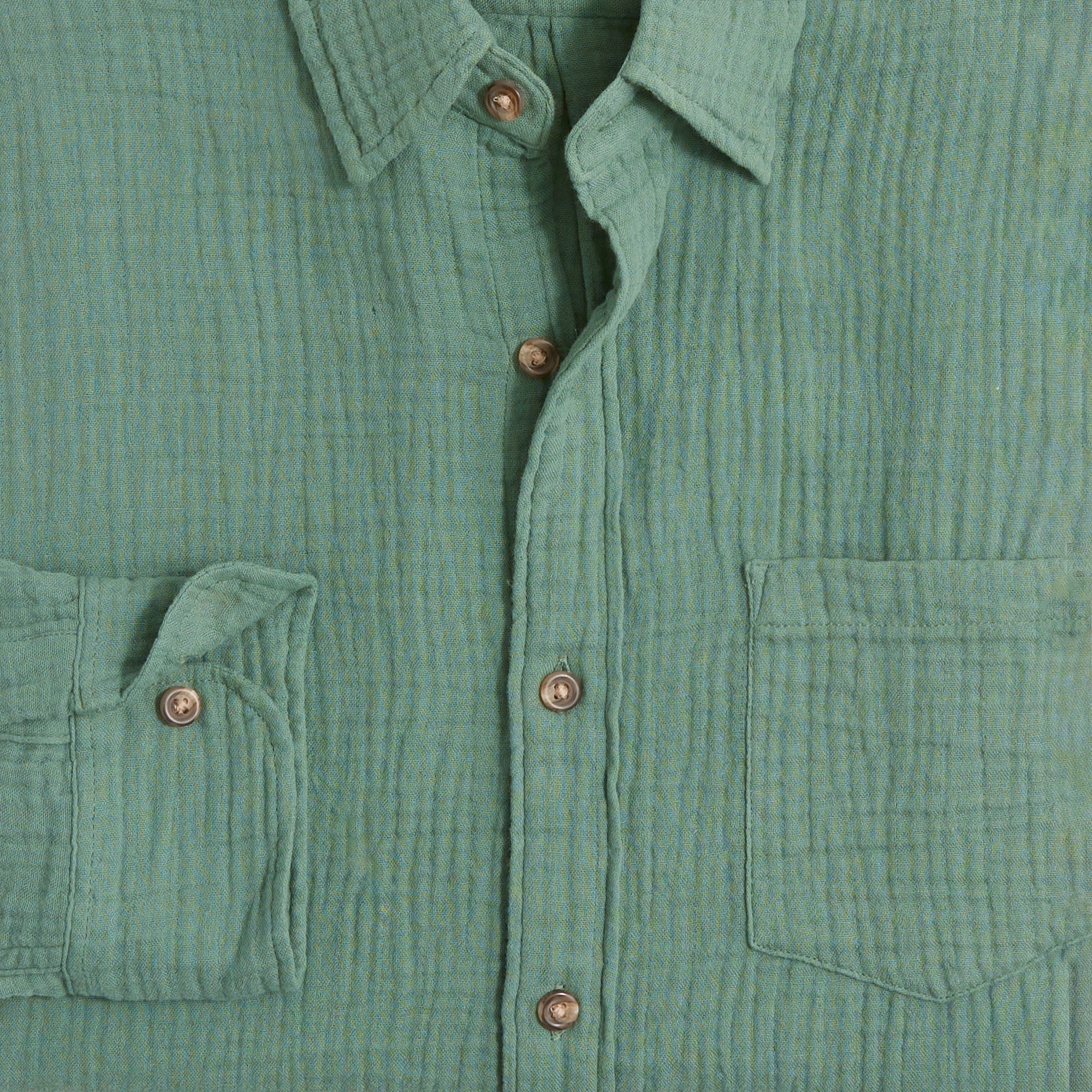 Gauze button-up shirt