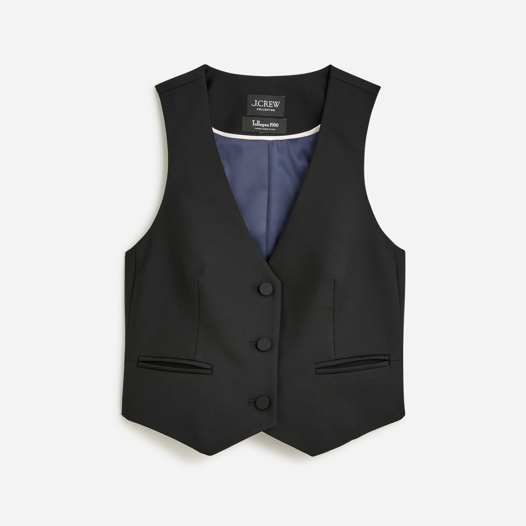  Collection tuxedo vest in Italian wool