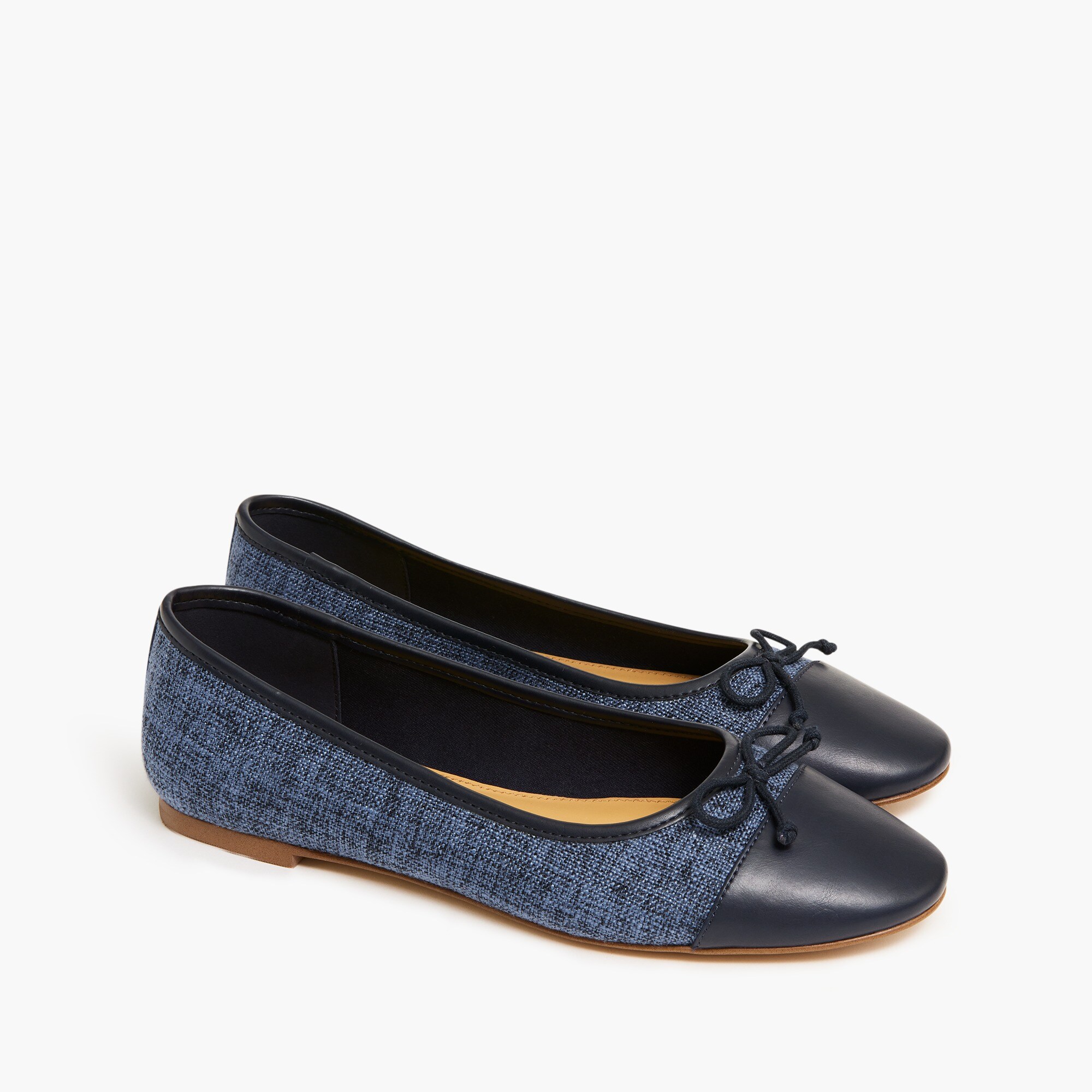 Tweed ballet flats