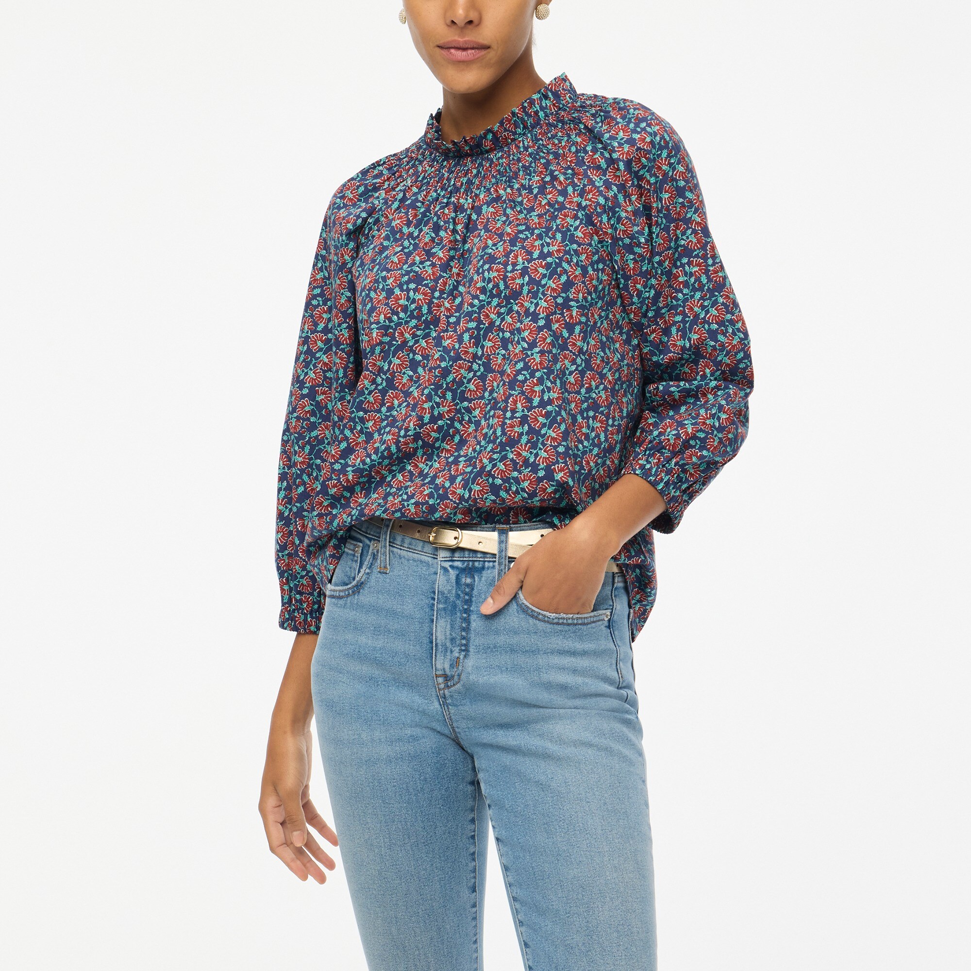 Factory: Sleeveless Cotton-blend Poplin Shirt In Signature