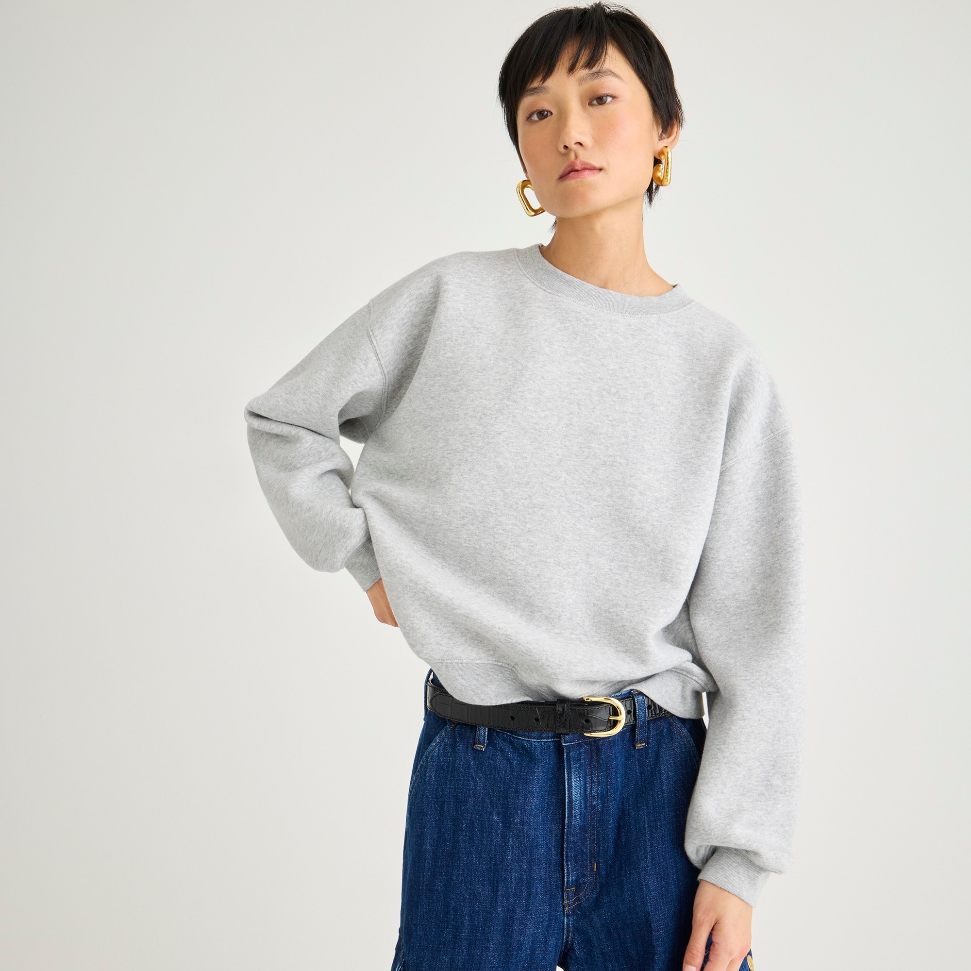 womens Heritage fleece cropped sweatshirt