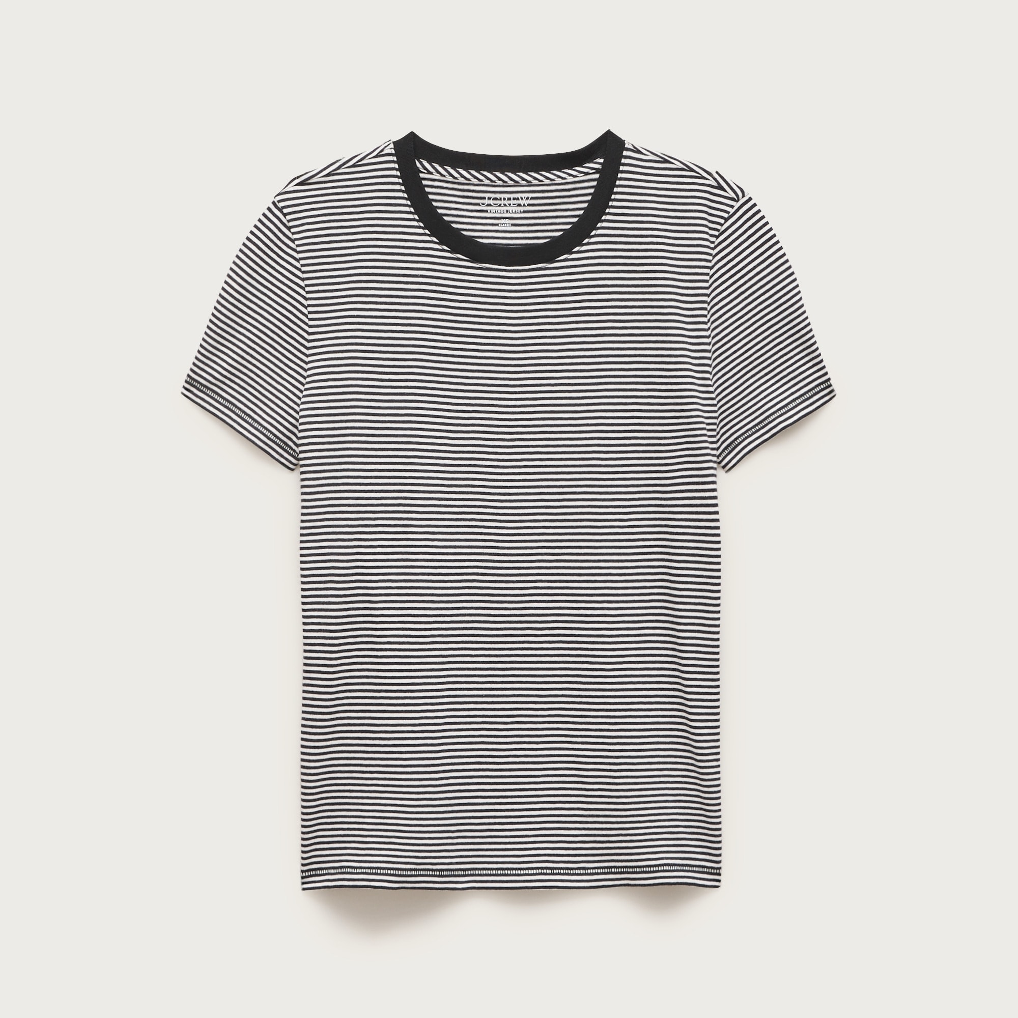 Vintage jersey classic-fit crewneck T-shirt in stripe