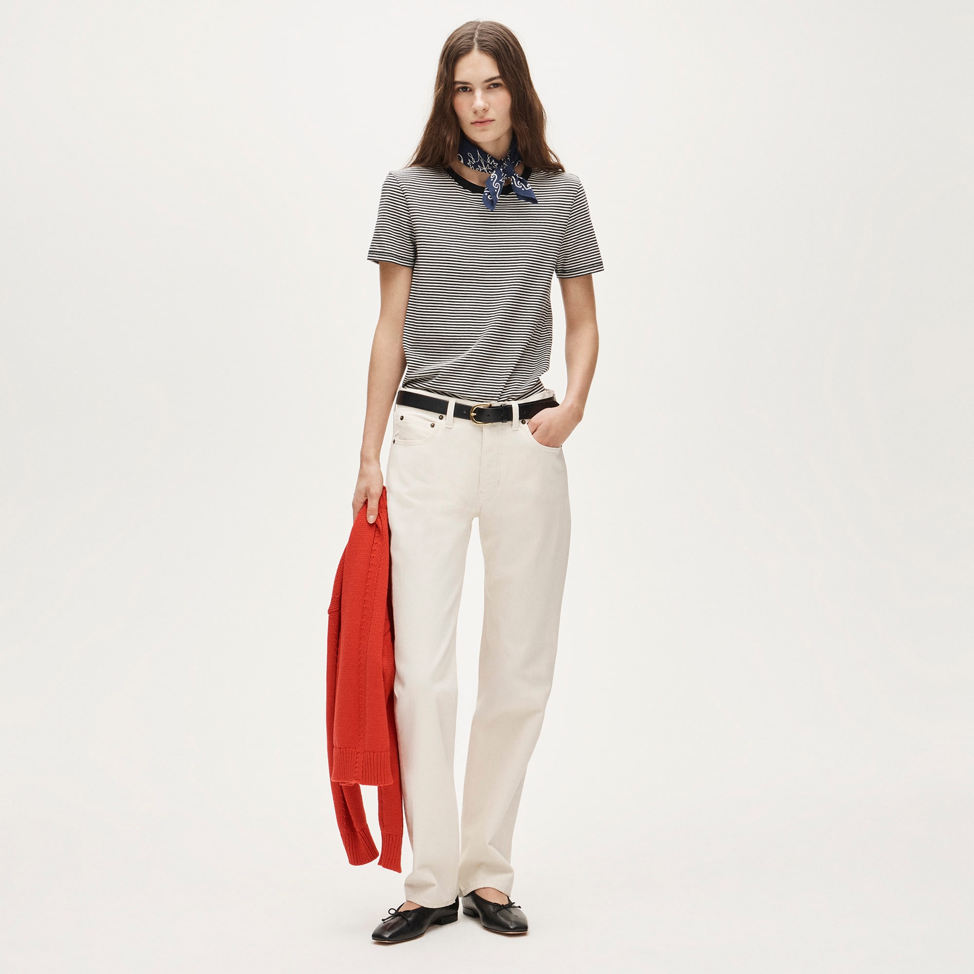 Vintage jersey classic-fit crewneck T-shirt in stripe