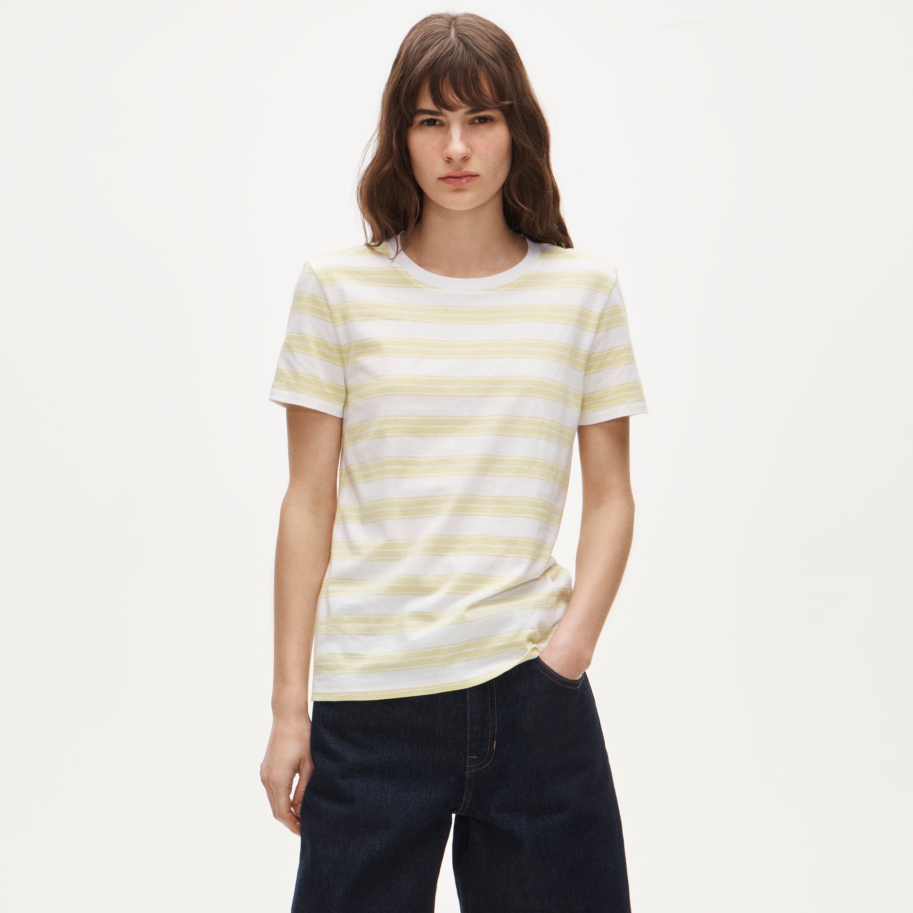 Vintage jersey classic-fit crewneck T-shirt in stripe