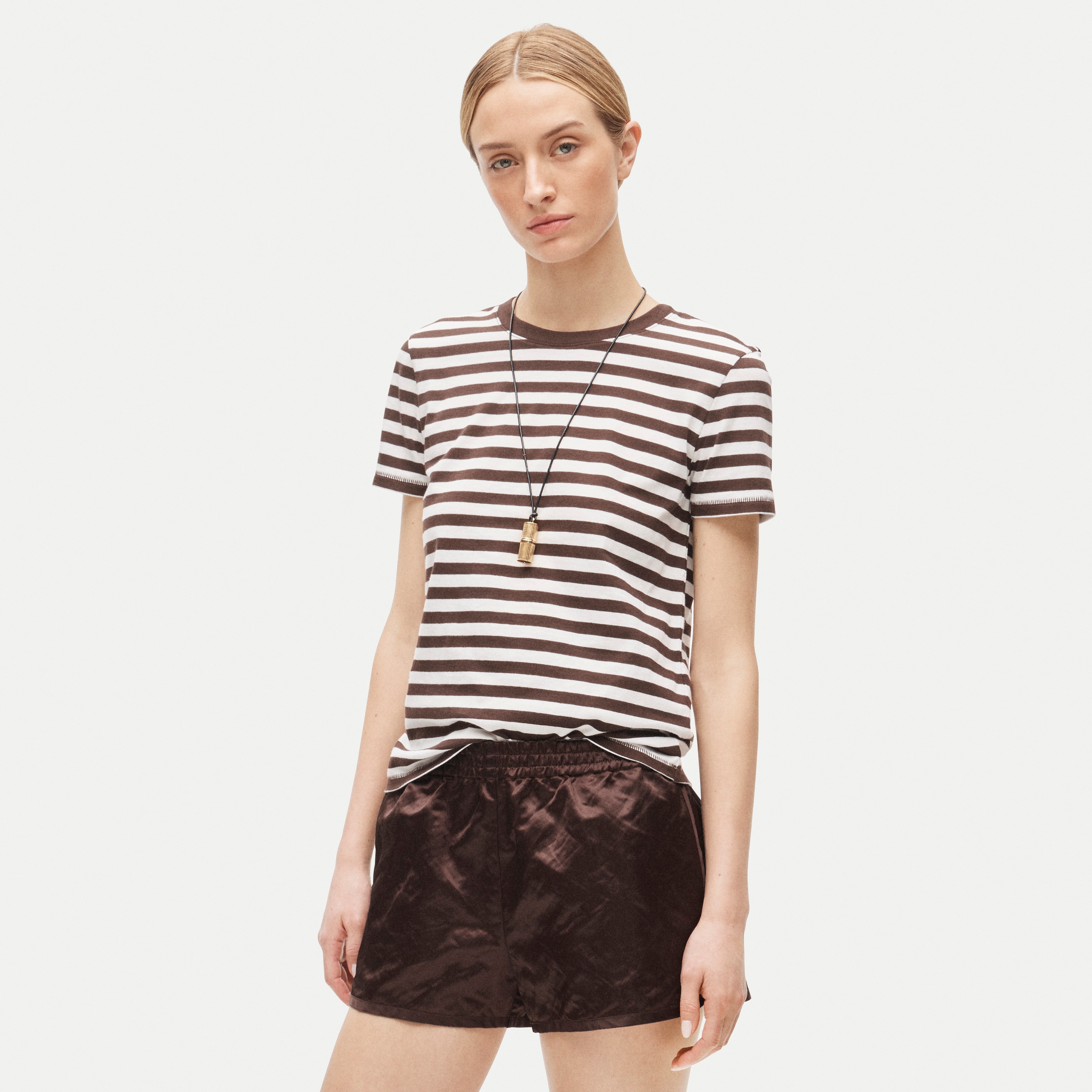 Vintage jersey classic-fit crewneck T-shirt in stripe